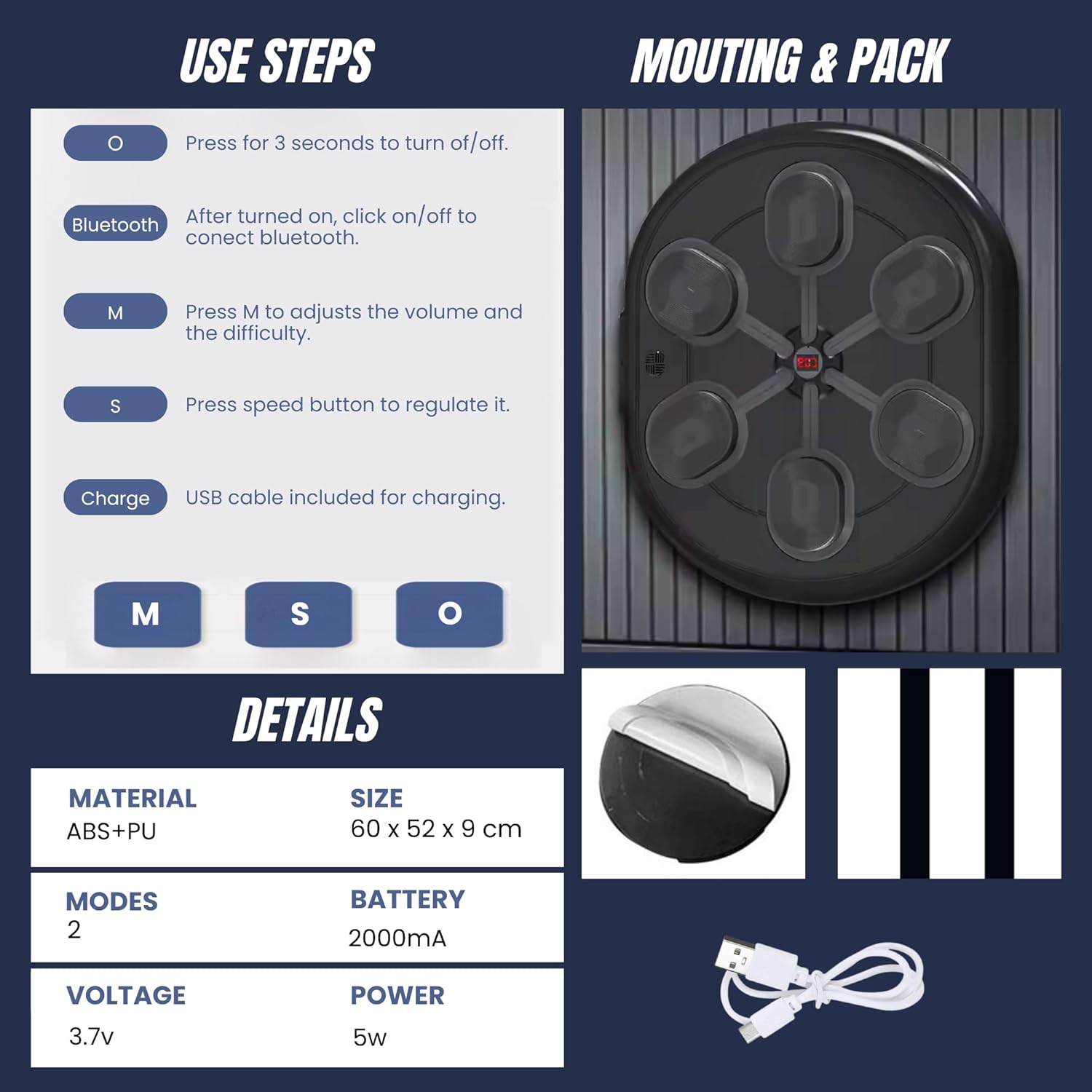 MAGIC SELECT Macchina da Boxe Musicale a Parete in PU - immagine 6