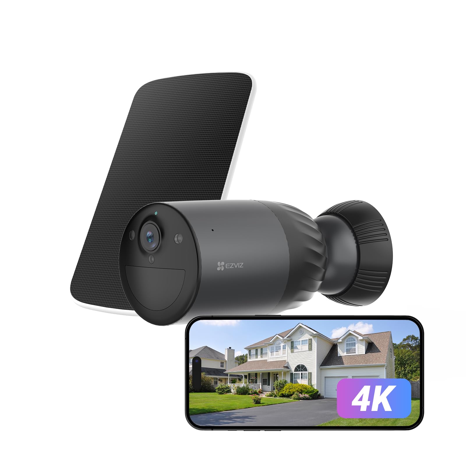 EZVIZ BC1c 4K - Telecamera Wi-Fi Esterno con Pannello Solare