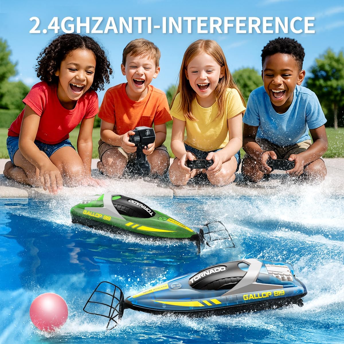 Set 2 Barche Telecomandate Impermeabili 2,4 GHz - immagine 4