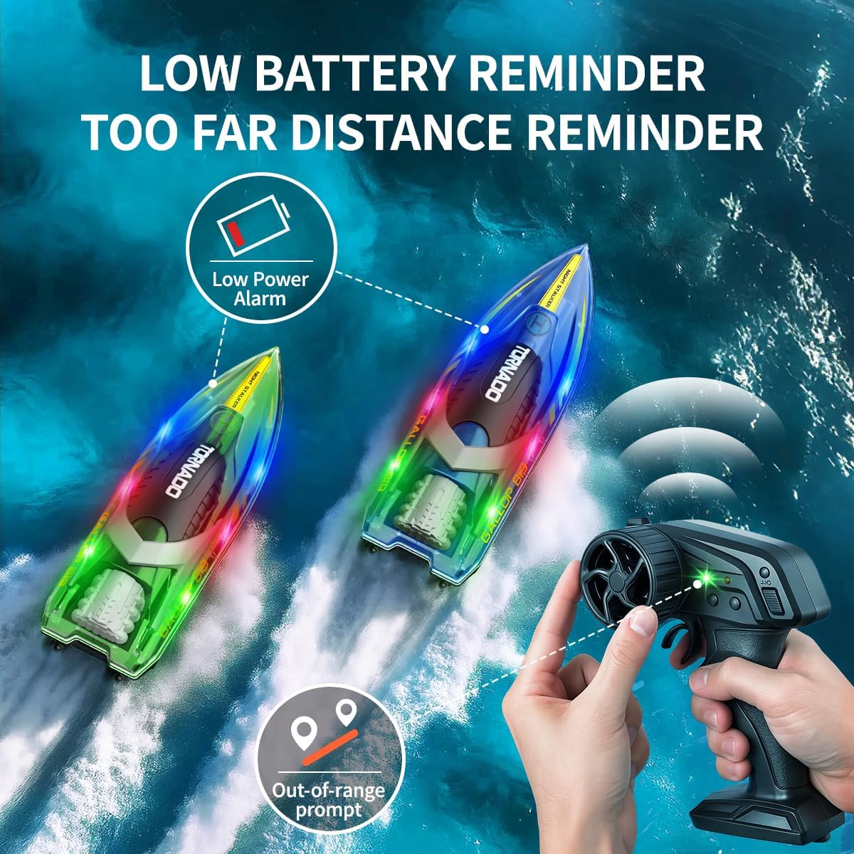 Set 2 Barche Telecomandate Impermeabili 2,4 GHz - immagine 7