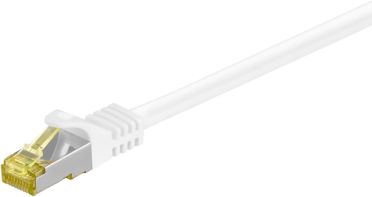 Goobay 92669 - Cavo Patch RJ45 CAT 7 S-FTP 20m, Bianco - immagine 1