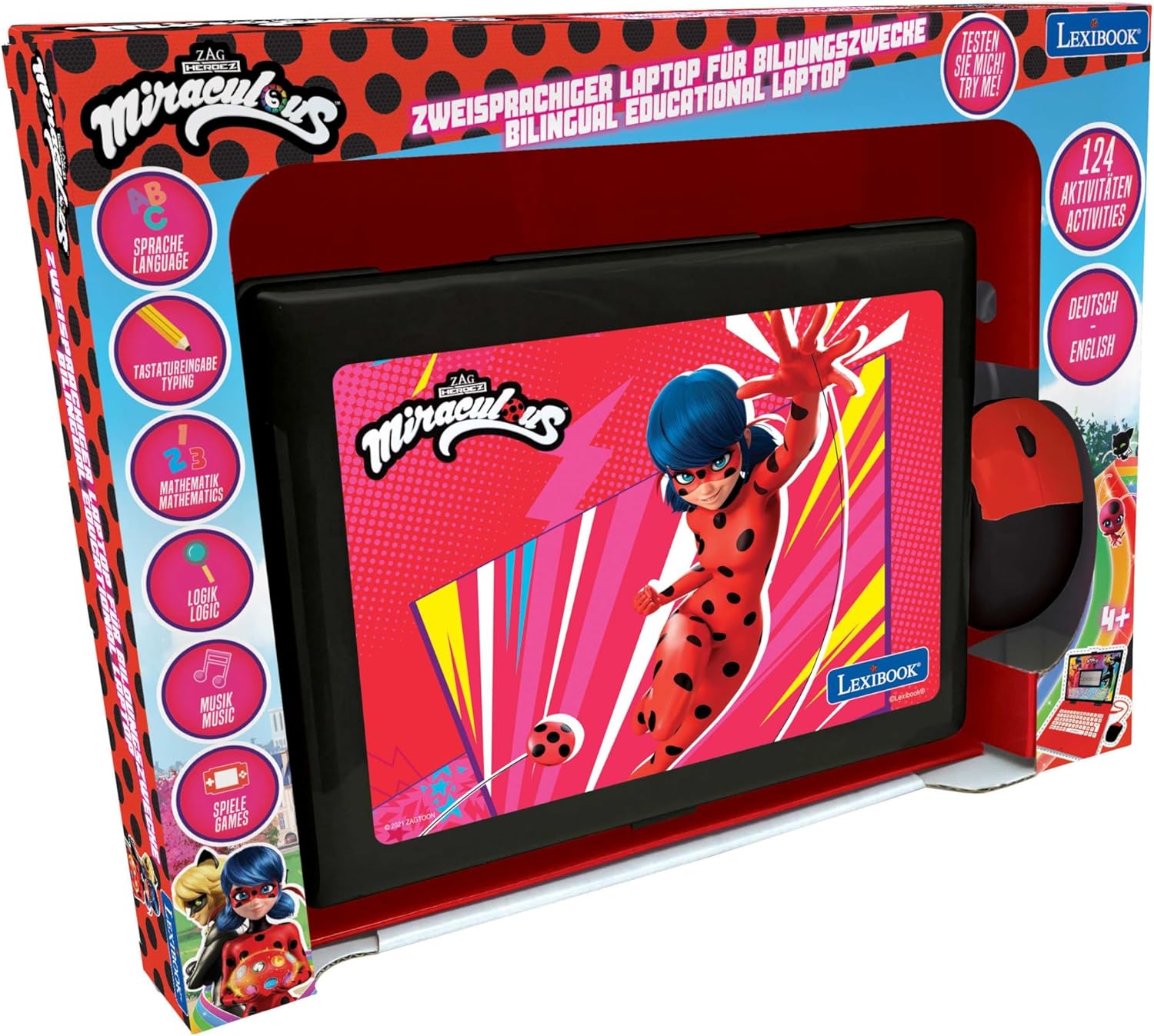 Lexibook Miraculous Ladybug - Laptop Bilingue Didattico - immagine 3