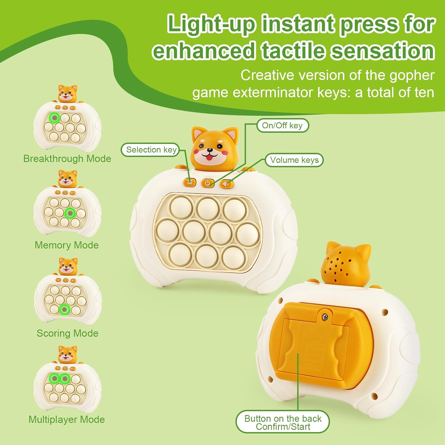 MXTIMWAN Pop It Elettronico - Gioco Quick Push - immagine 4