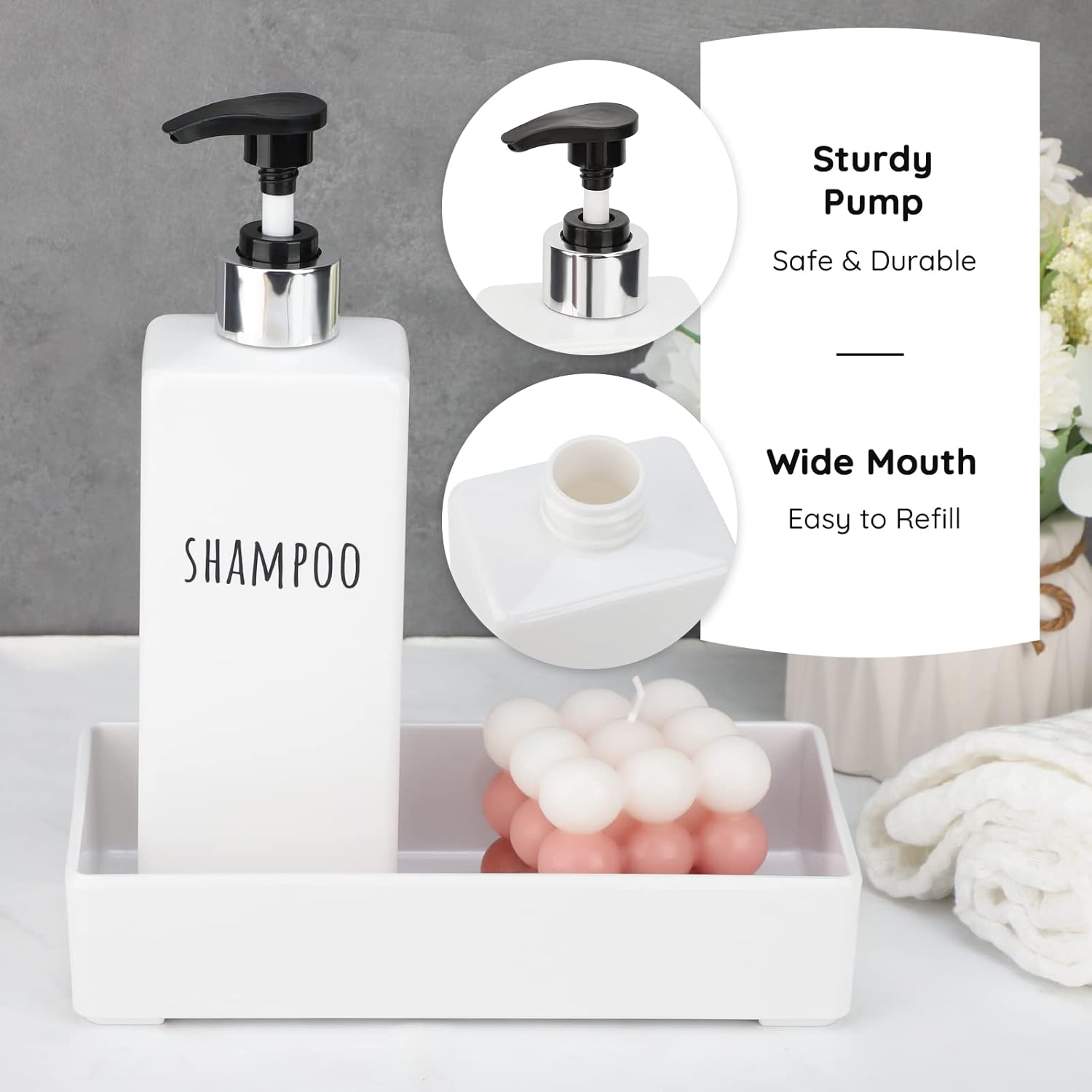 Segbeauty Flaconi Riutilizzabili con Pompa 500ml, 3 Pezzi - immagine 4