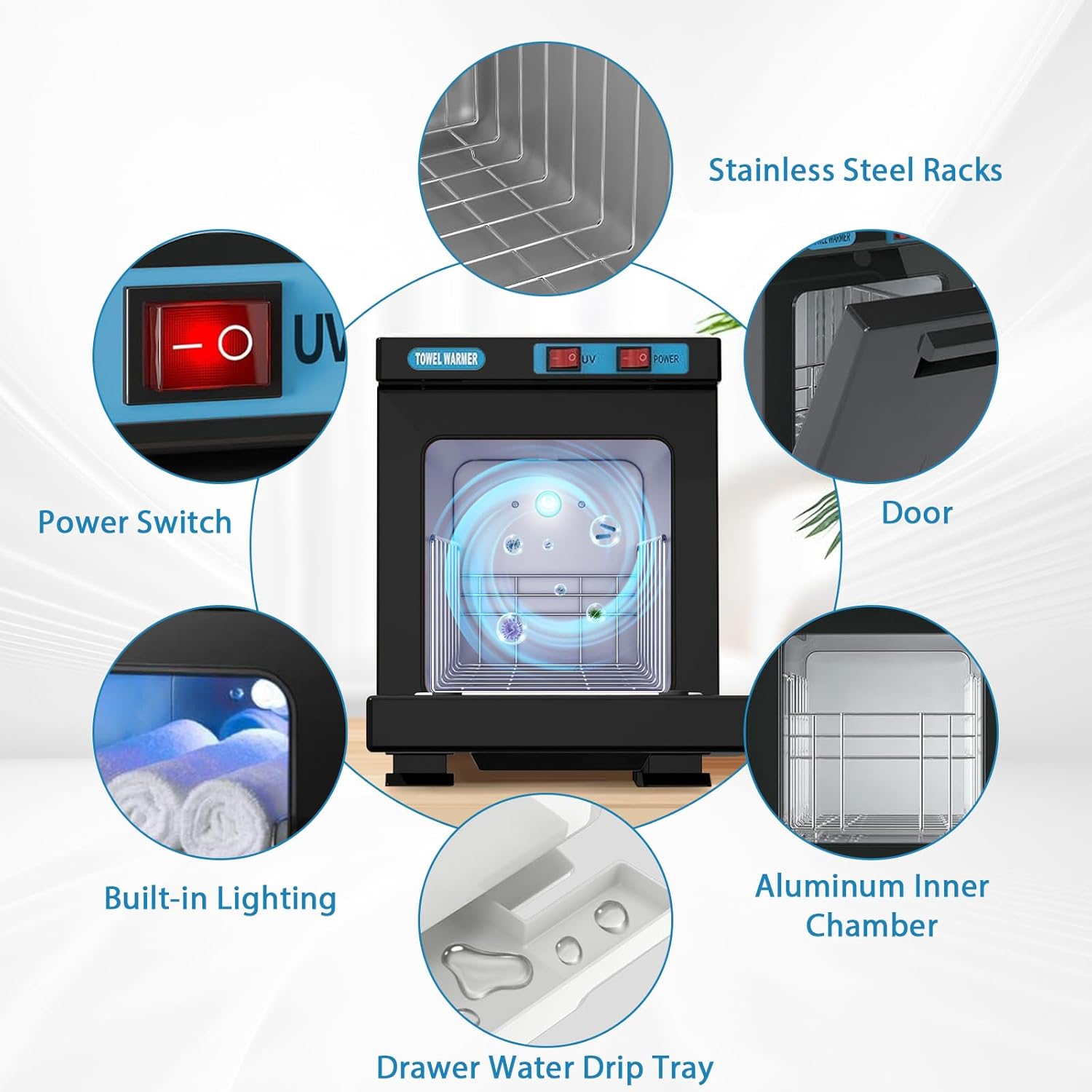 Scaldasalviette Professionale con Clip, Black - immagine 5