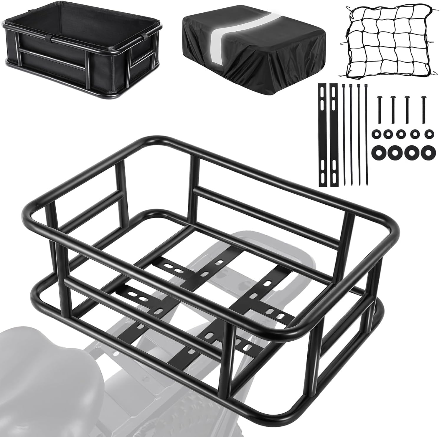 Cestino Posteriore per Bicicletta con Fodera