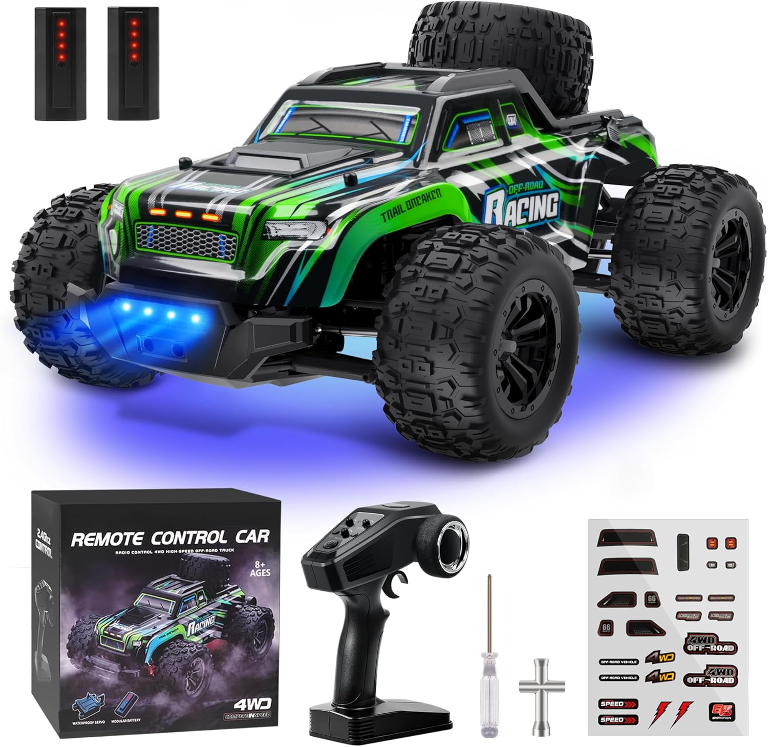 Macchina Telecomandata 1:16 38km/h 4x4 All Terrains Verde - immagine 1