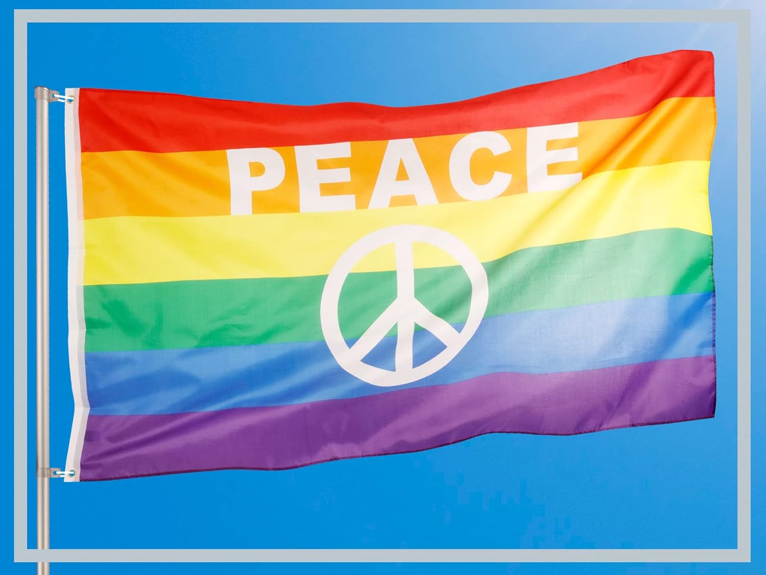 Pheno Flags - Bandiera della Pace 90 x 150 cm - immagine 2