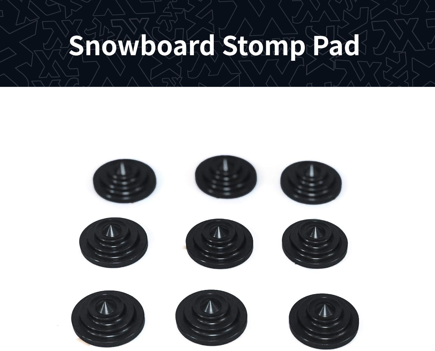 XCMAN 4 Layer-Cone Studs Snowboard Stomp Pad - 9pcs - immagine 2