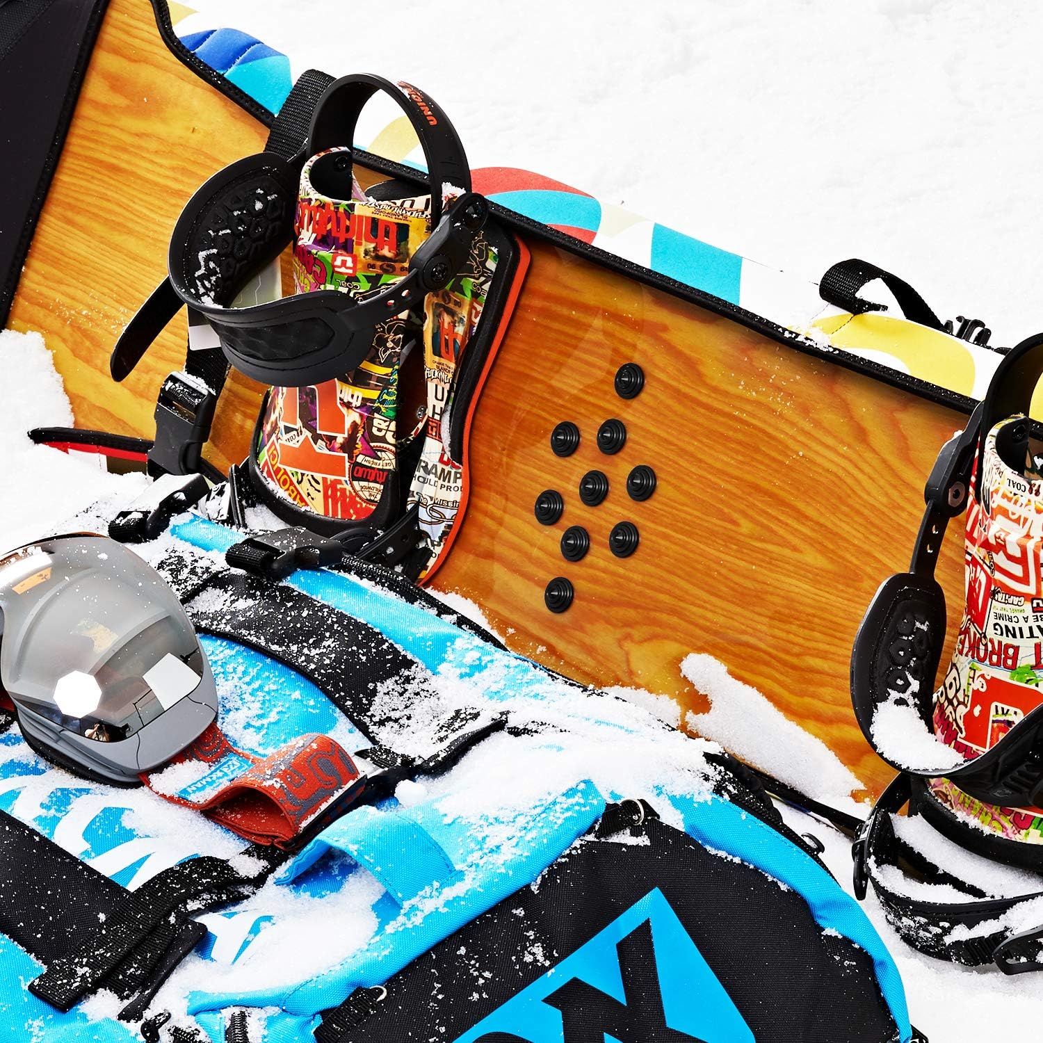 XCMAN 4 Layer-Cone Studs Snowboard Stomp Pad - 9pcs - immagine 6