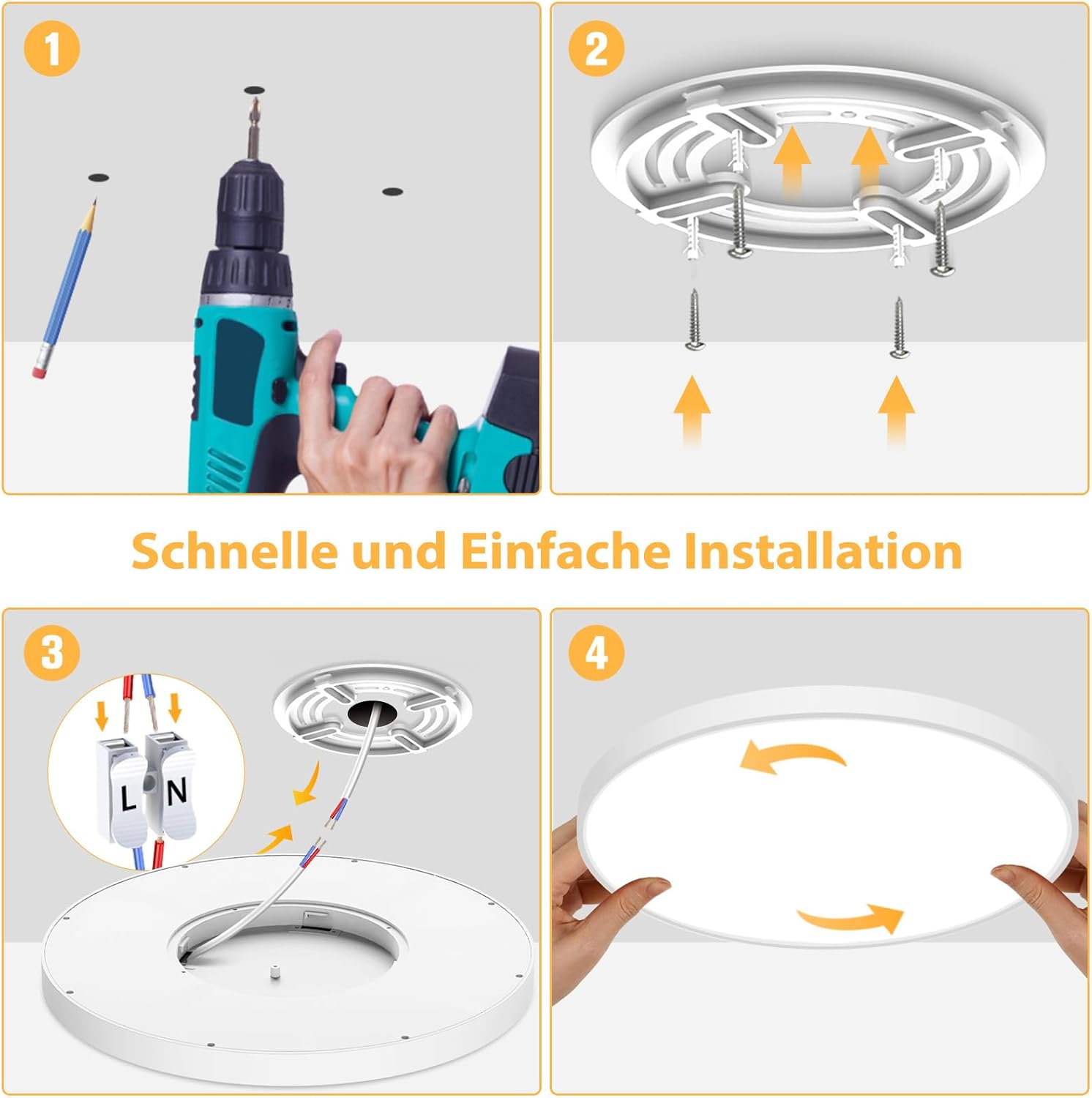 OUILA Plafoniera LED Soffitto - immagine 7