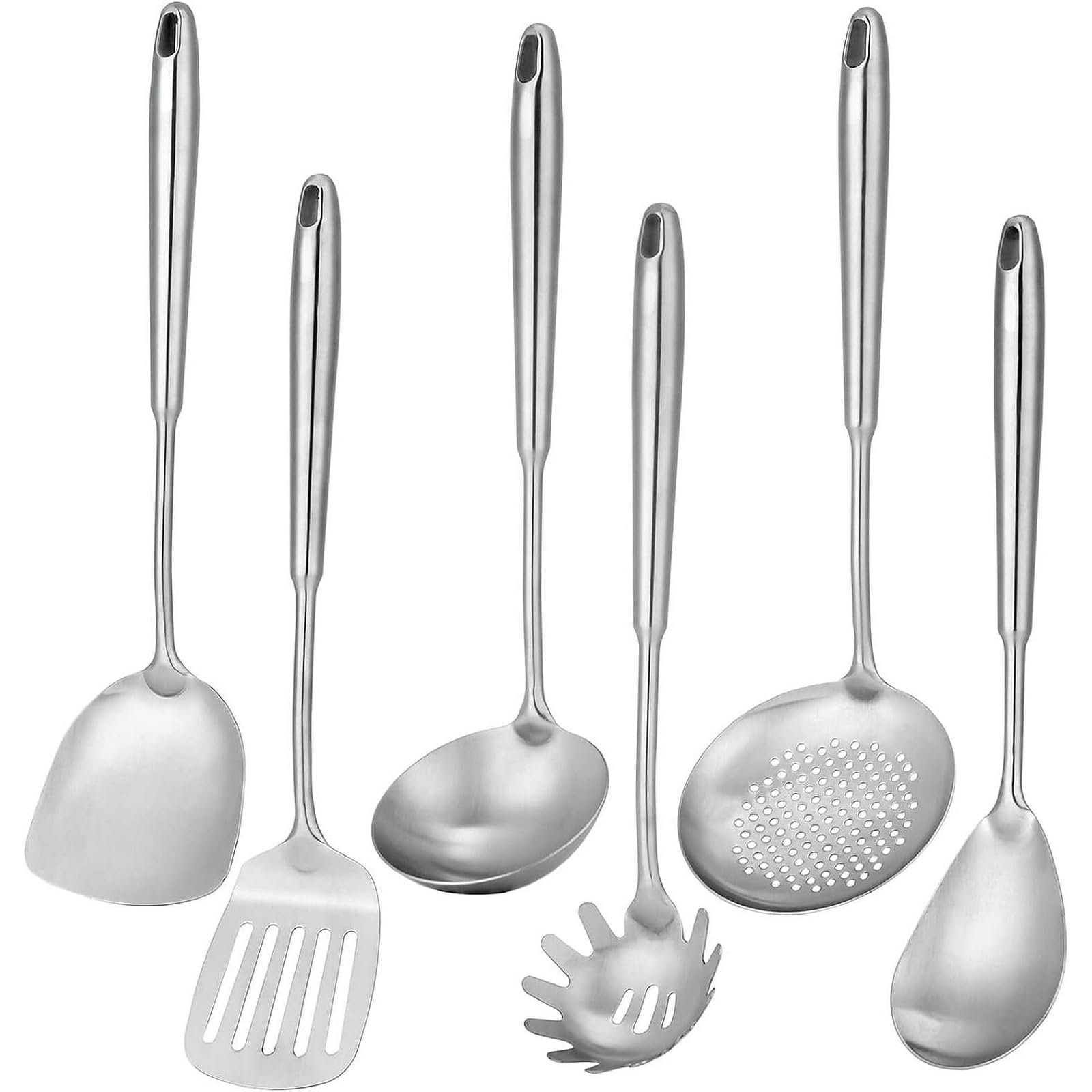 Set Utensili Cucina 6 Pezzi in Acciaio Inox 304