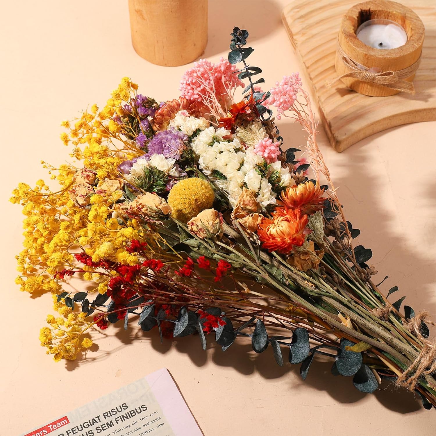 Halinuia 30 Pezzi Fiori Secchi Decorativi - immagine 6