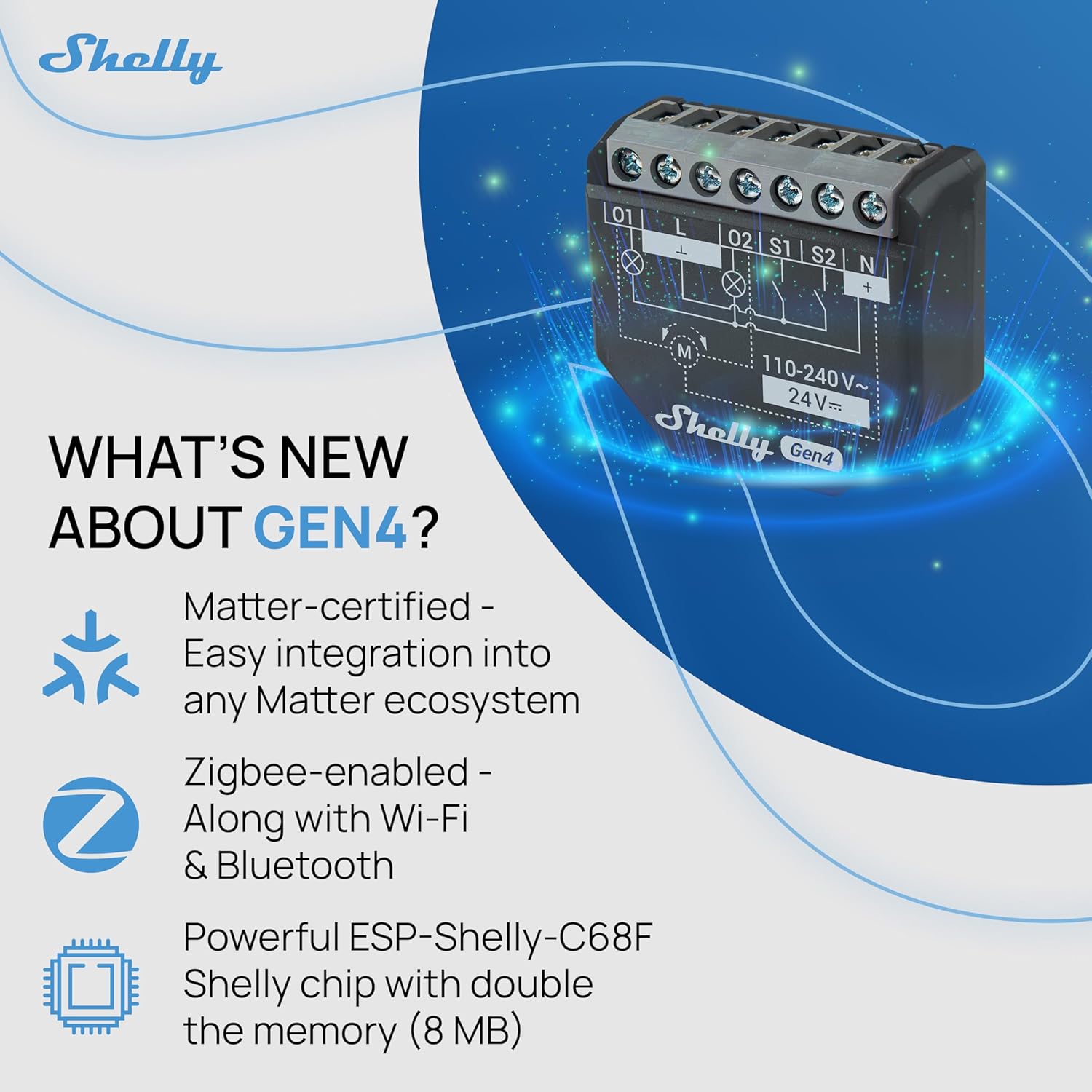 Shelly 2PM Gen4 - Interruttore Relè Smart Wi-Fi 2 Canali - immagine 6