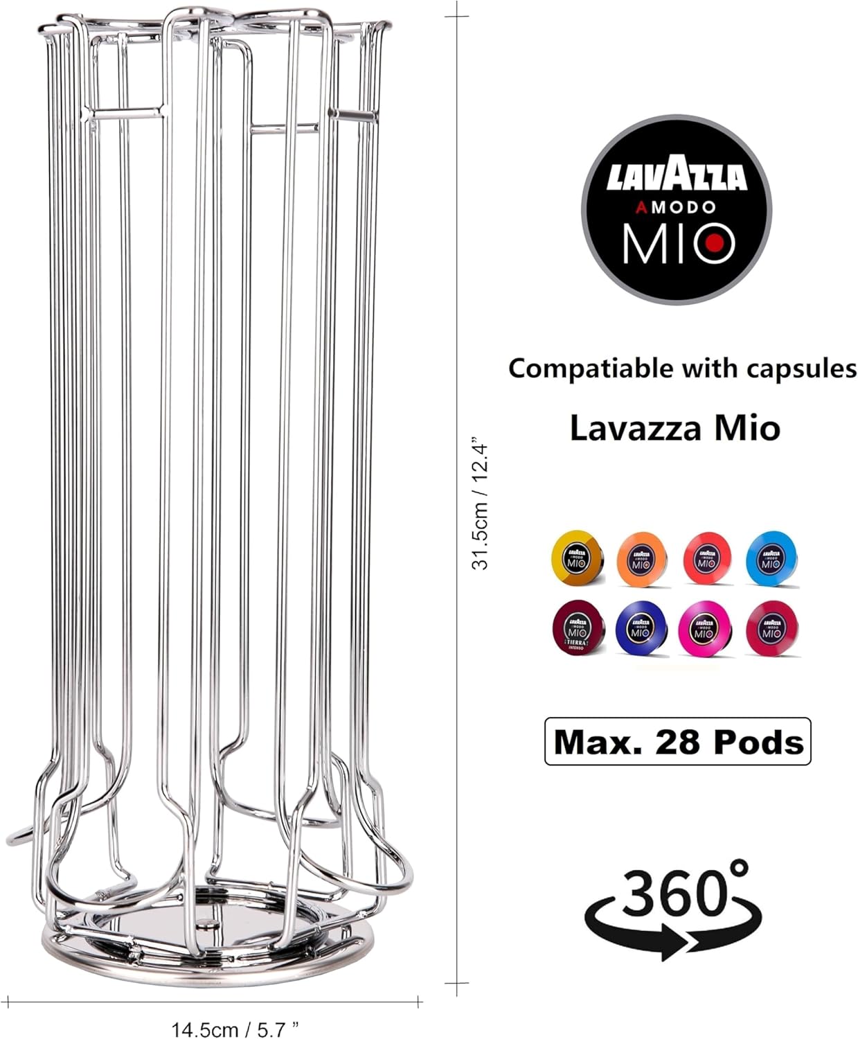 Exzact Portacapsule Caffè Rotante (max 28 pezzi) - immagine 3