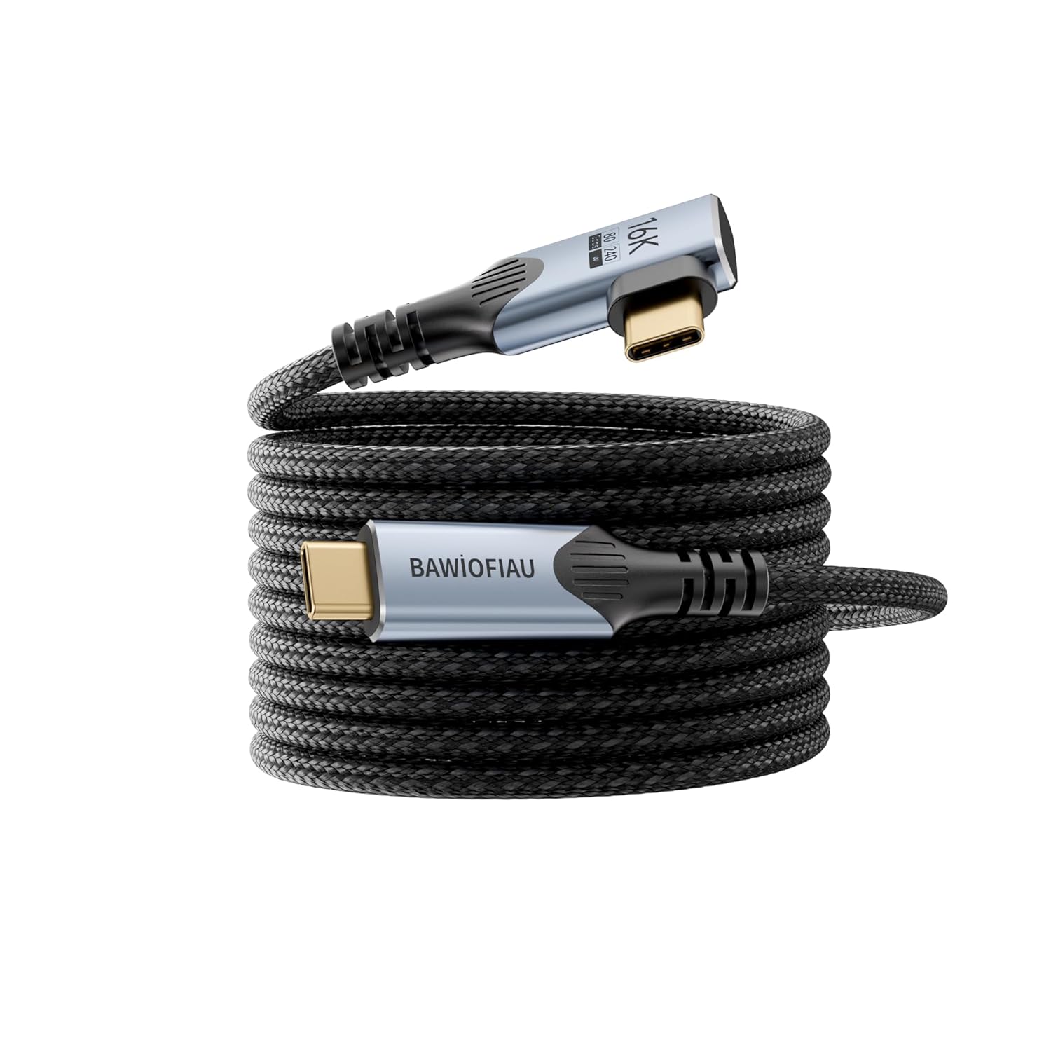 Cavo USB 5 Type-C 80 Gbps Angolo Retto 3M - immagine 1