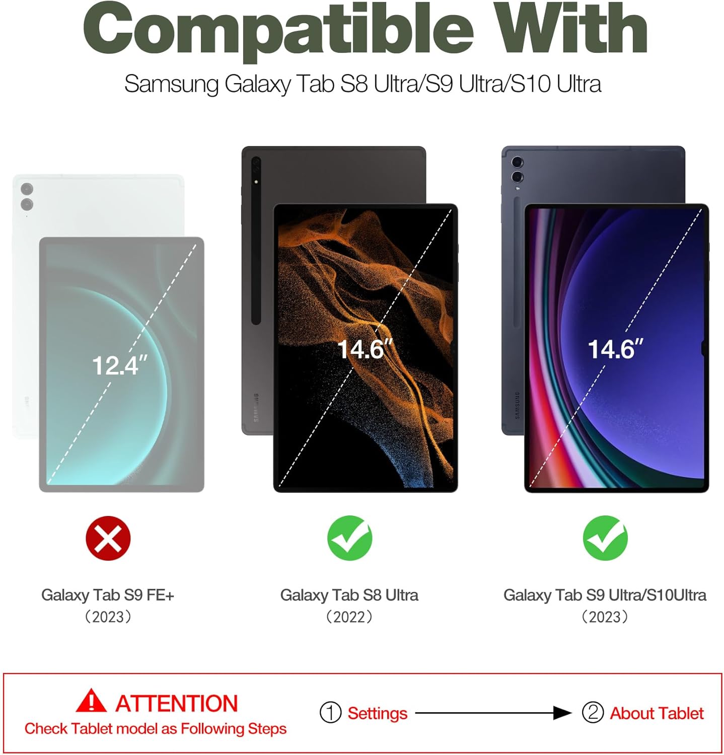 Dexnor Cover Samsung Galaxy Tab S9/S8 Ultra Nera - immagine 2