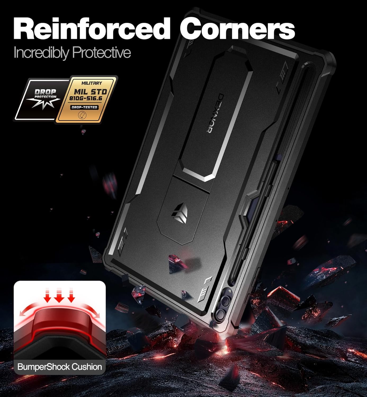 Dexnor Cover Samsung Galaxy Tab S9/S8 Ultra Nera - immagine 3