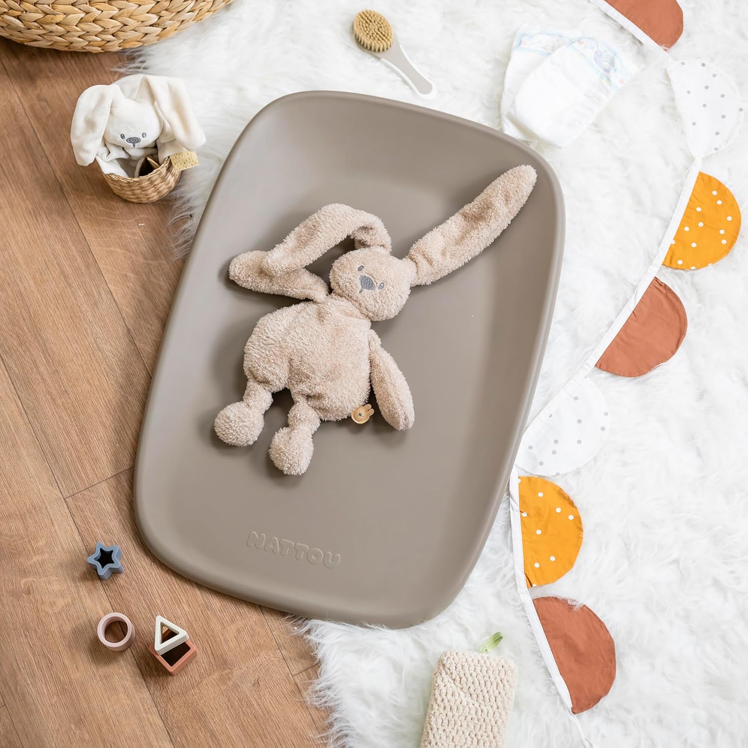 Nattou - Cambiador Softy in Schiuma PU, Taupe - immagine 6