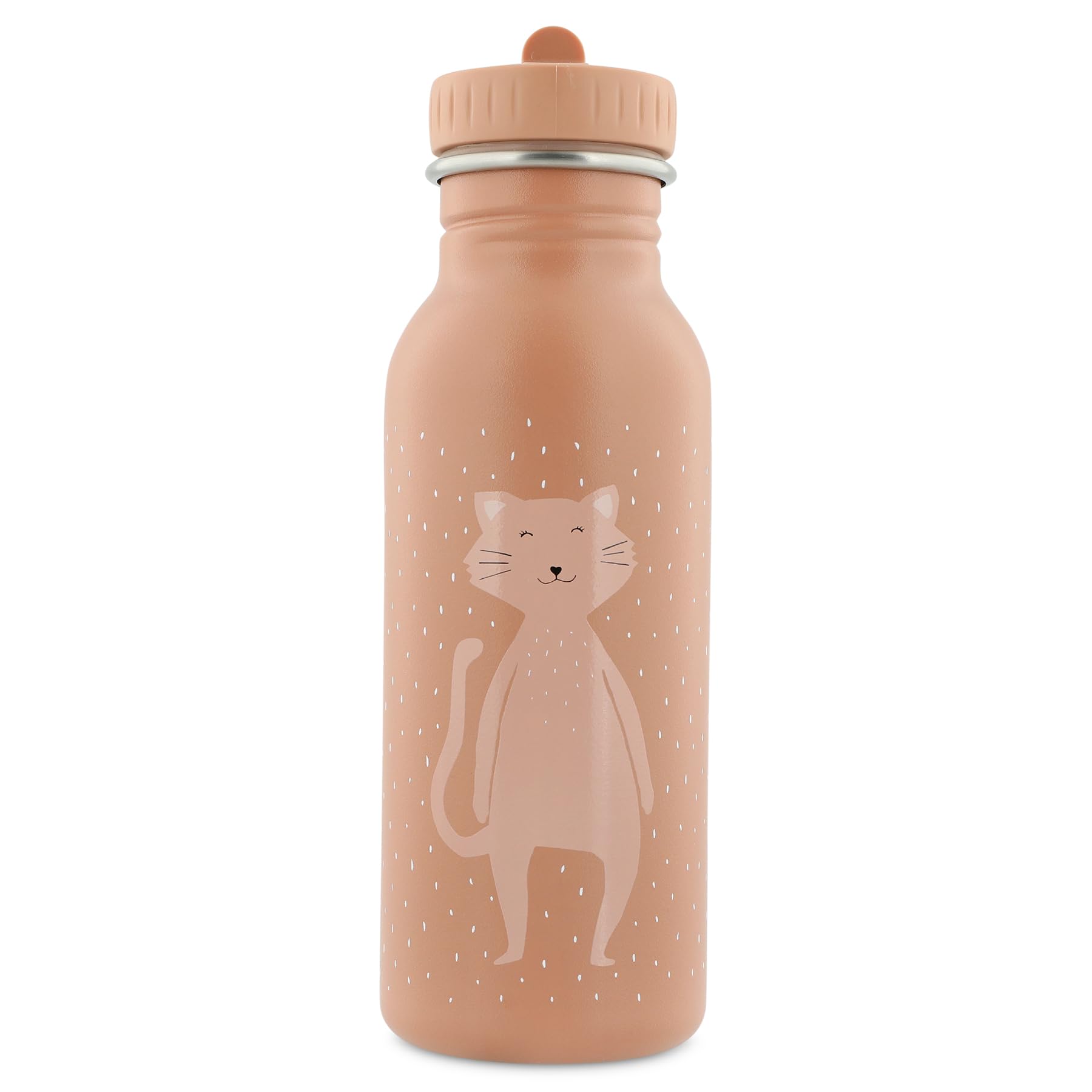 Trixie - Borraccia per bambini in acciaio inossidabile 500 ml - Mrs. Gatto (Gatto), Marrone