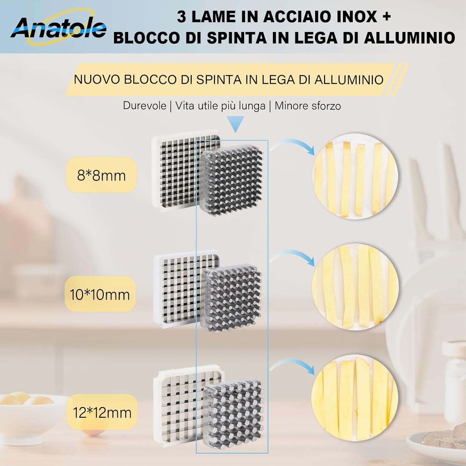 Anatole Tagliapatate Professionale con Lame Inox - immagine 3