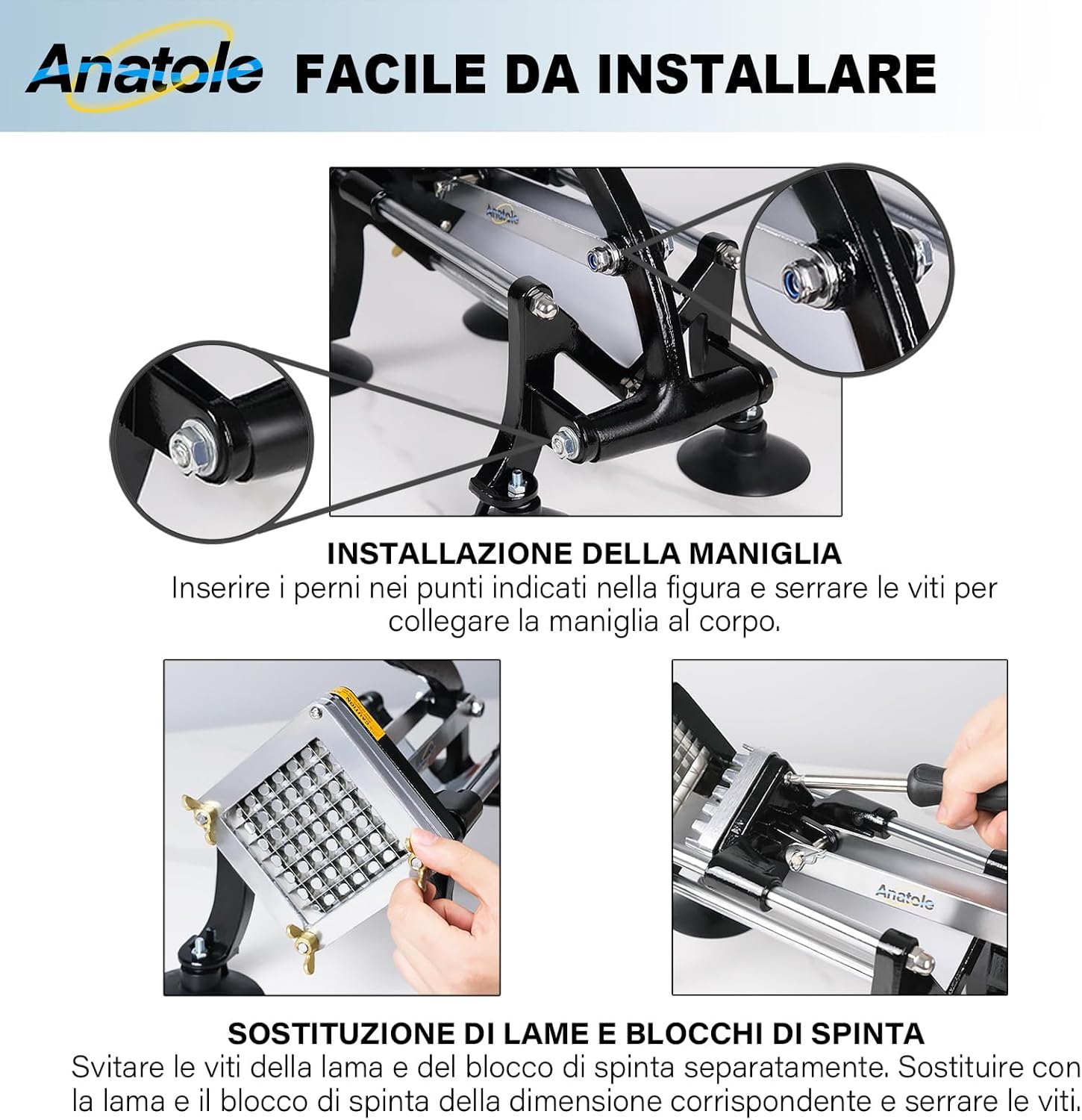 Anatole Tagliapatate Professionale con Lame Inox - immagine 5