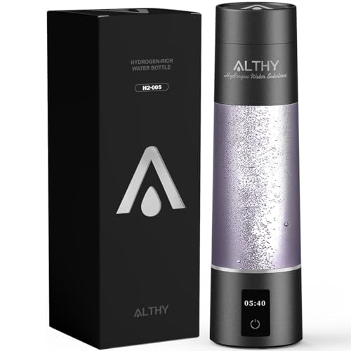 ALTHY Performance - Borraccia Acqua Idrogenata, Tecnologia Nano idrogeno, Generatore Di Acqua Idrogeno, Visualizzazione e Batteria E ora, Portatile Per Sport, Ufficio, Viaggi e Bere Quotidianamente