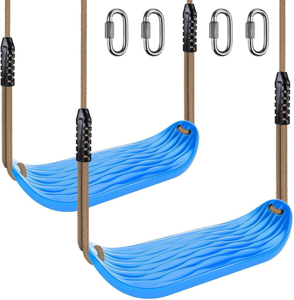 Seleware Sedile Altalena Plastica Antiscivolo, Blu (2 pz) - immagine 1