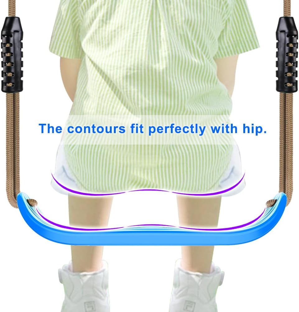 Seleware Sedile Altalena Plastica Antiscivolo, Blu (2 pz) - immagine 2