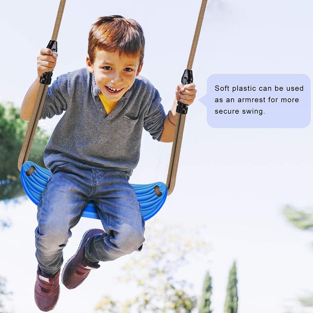 Seleware Sedile Altalena Plastica Antiscivolo, Blu (2 pz) - immagine 3