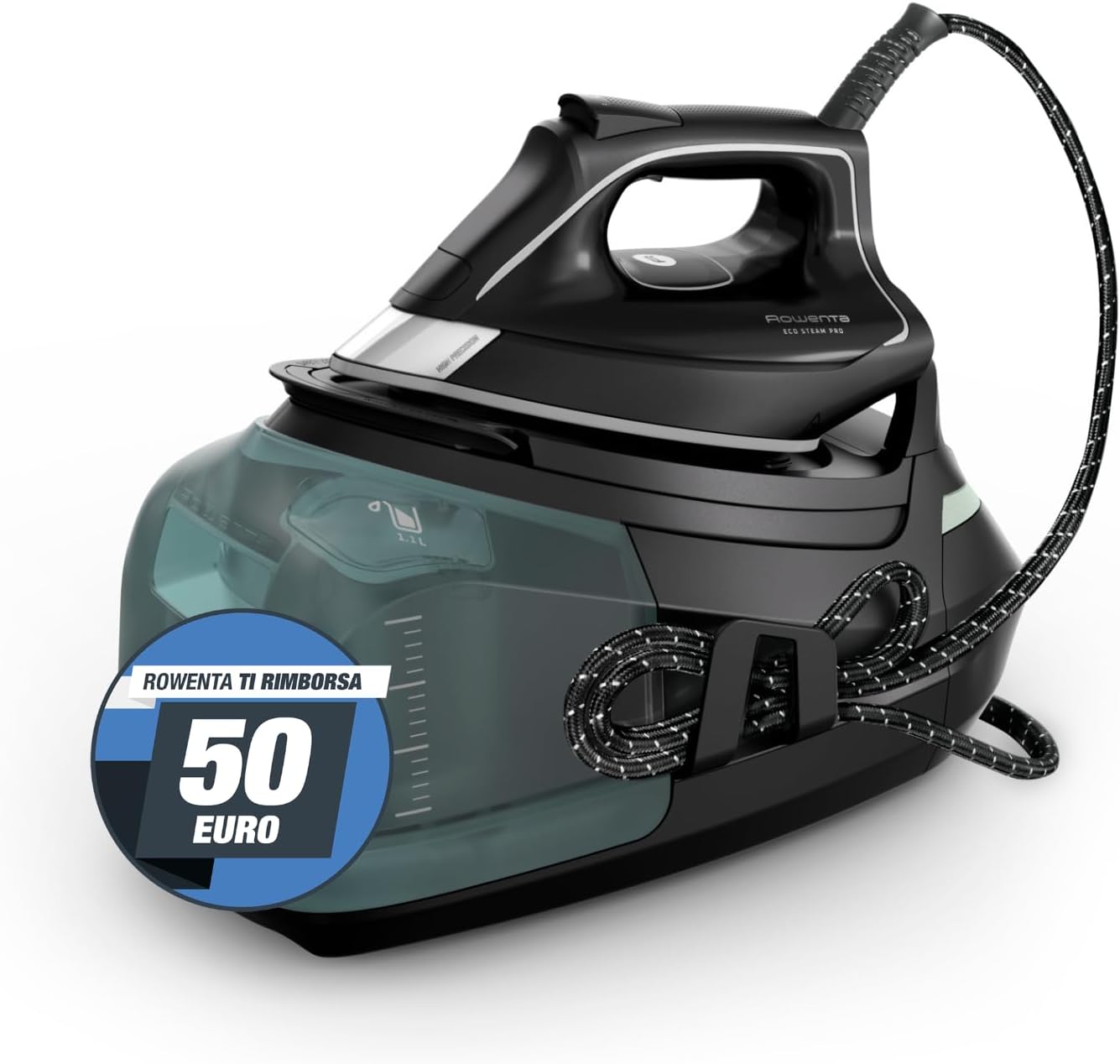 Rowenta Eco Steam Pro - Ferro da Stiro a Vapore 7.6 Bar - immagine 1