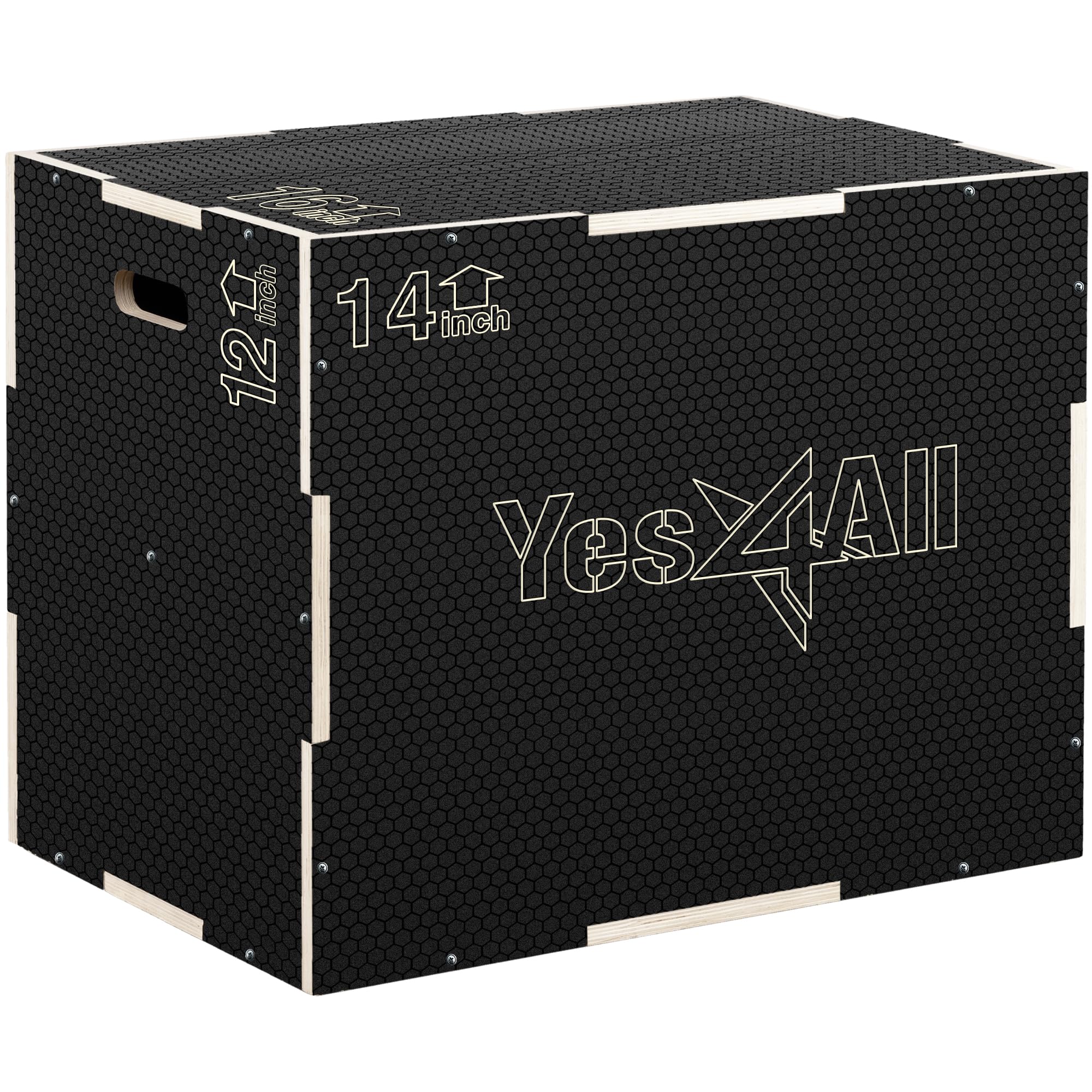 Yes4all 3-in-1 Wooden Plyo Box per Jump Training
