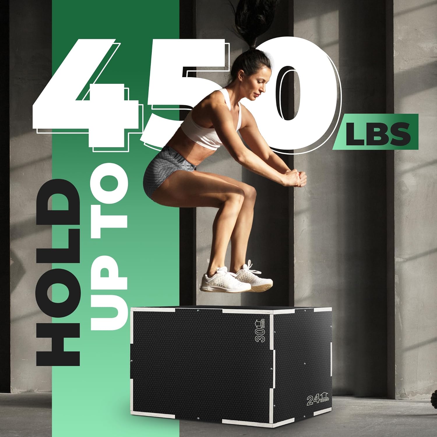 Yes4all 3-in-1 Wooden Plyo Box per Jump Training - immagine 5