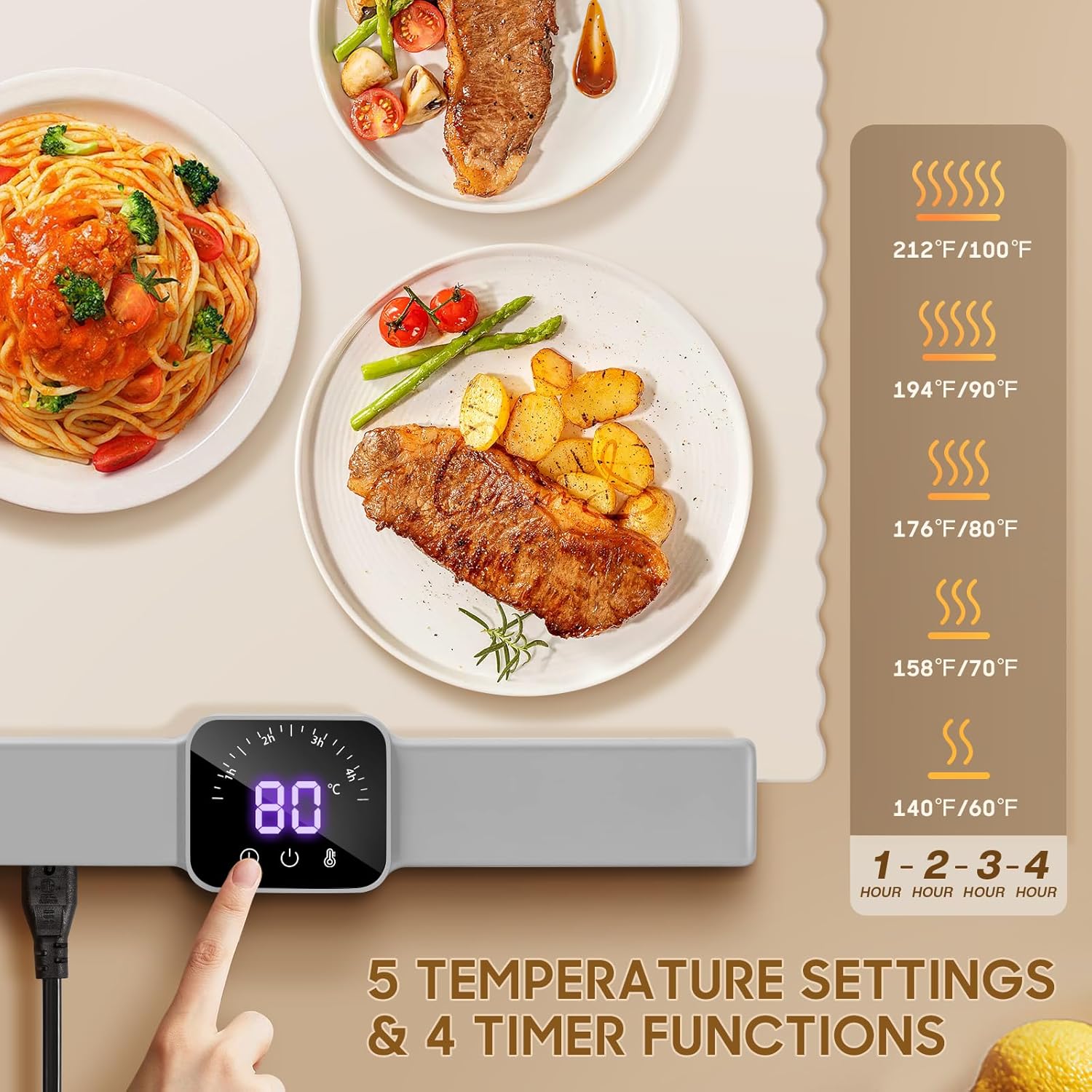 Doublecare Tappetino Riscaldante Silicone Alimentare - immagine 2