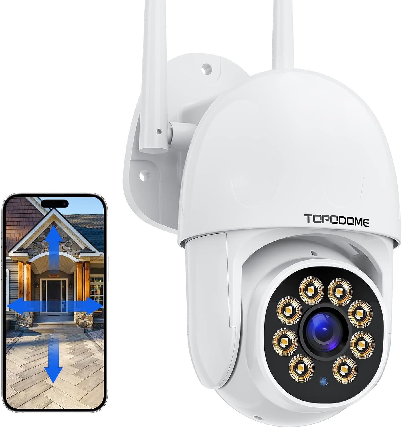 Topodome Telecamera Wi-Fi Esterno/Interno 1080P - immagine 1