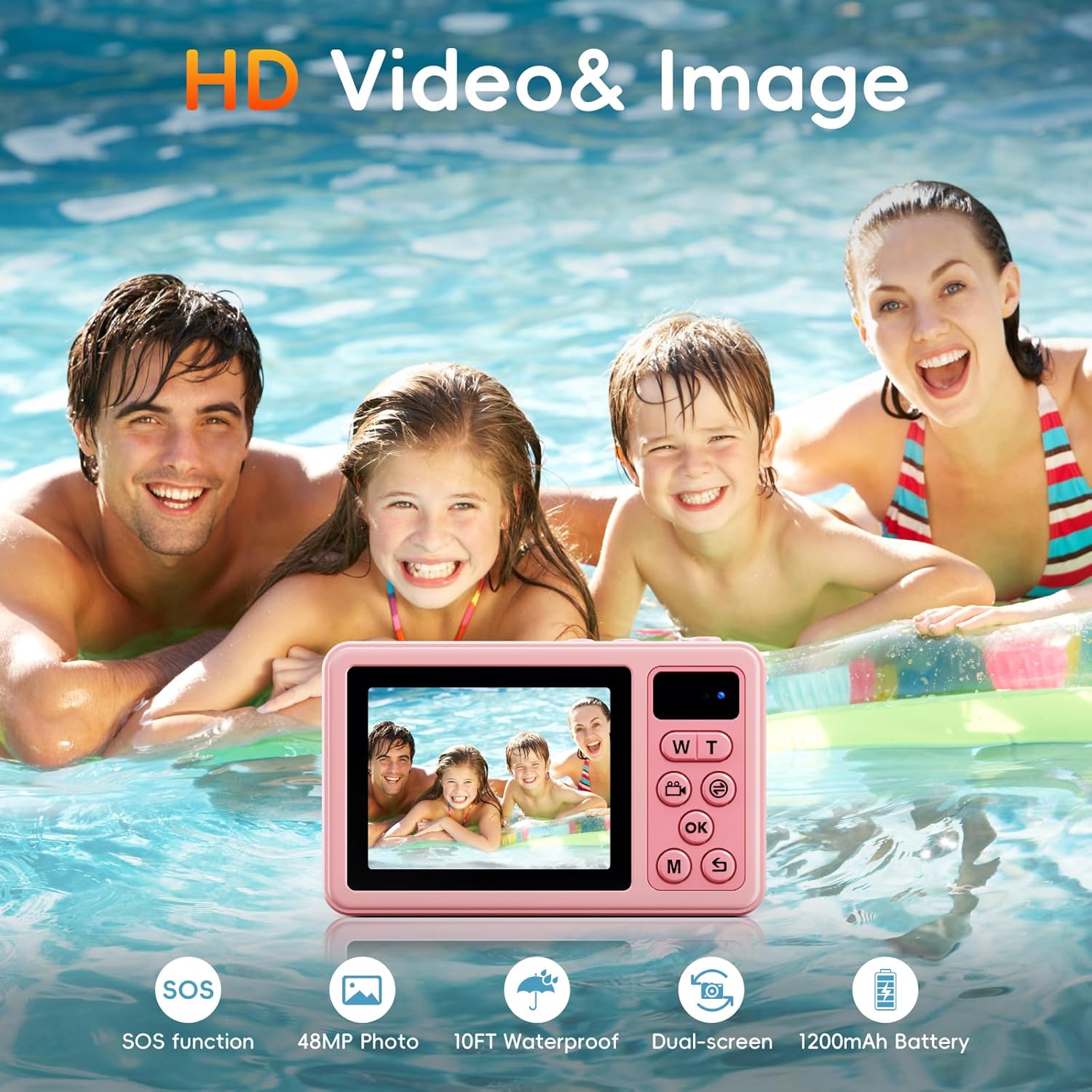 Maxmango Macchina Fotografica Digitale Impermeabile 10FT - immagine 2