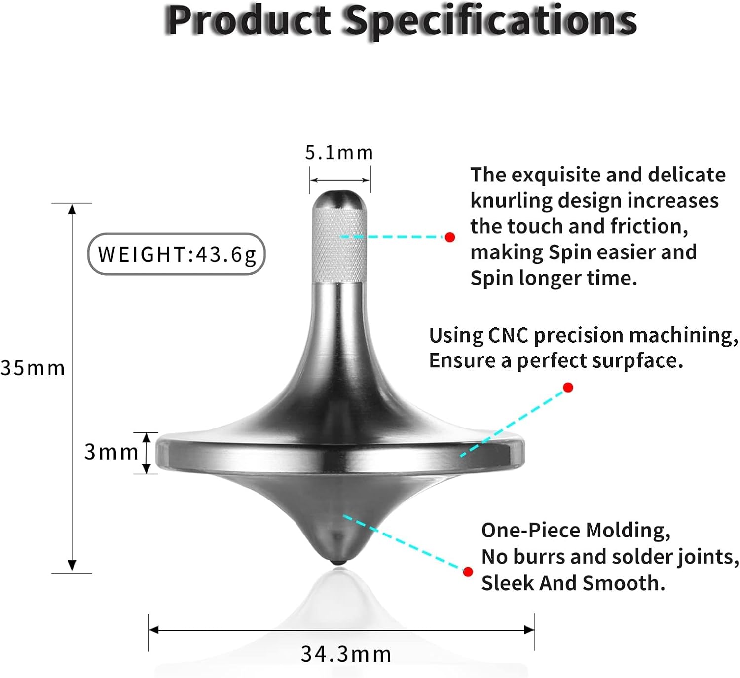 Trottola in Metallo per Decompressione (3PCS) - immagine 2