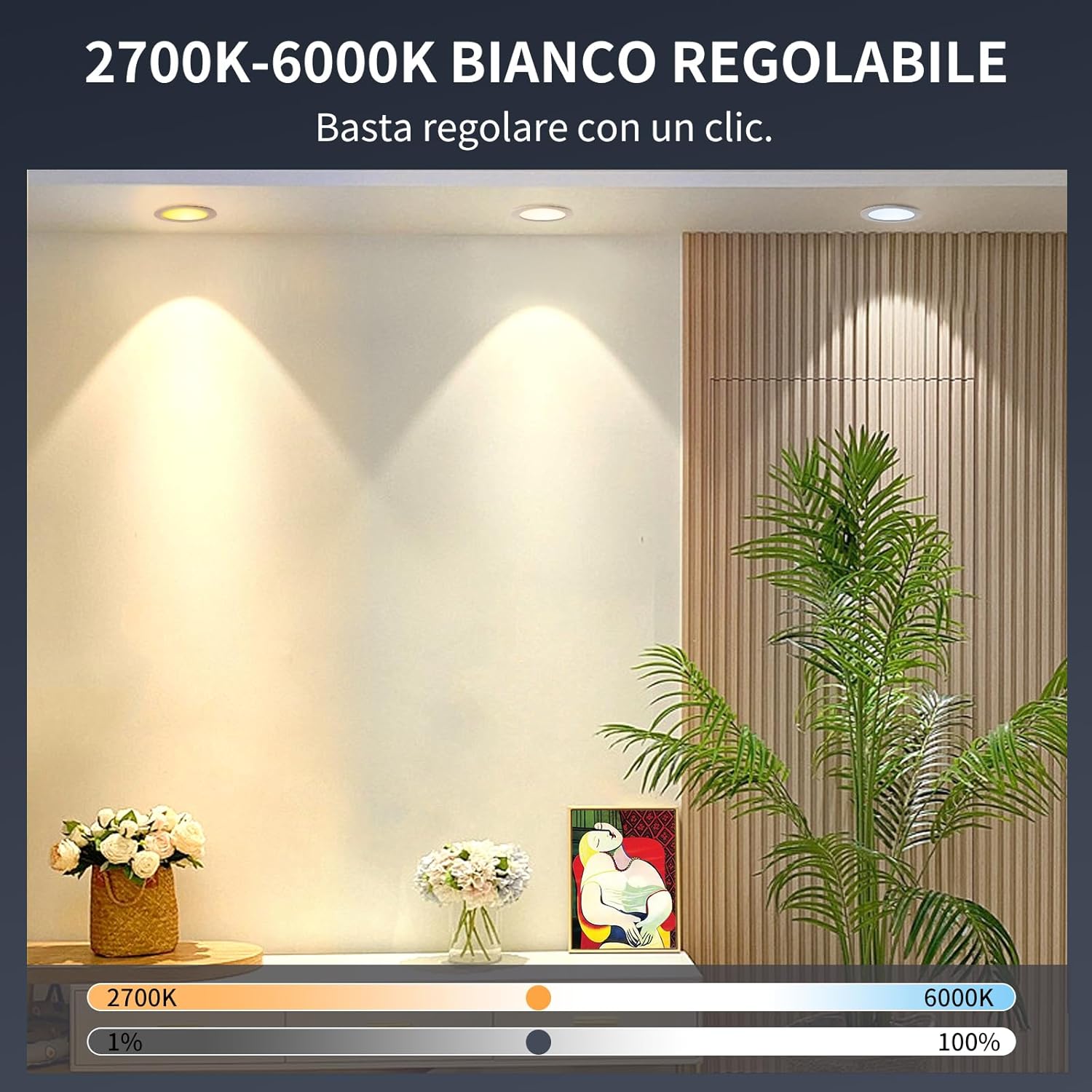 Dusktec Faretti LED Incasso Smart per Cartongesso, 6 Pezzi - immagine 3