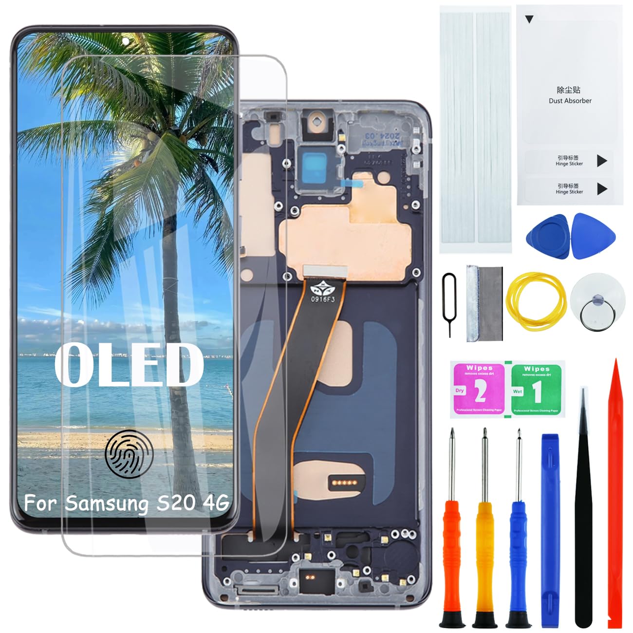 H&LYCYJ Display OLED per Samsung Galaxy S20 4G G980