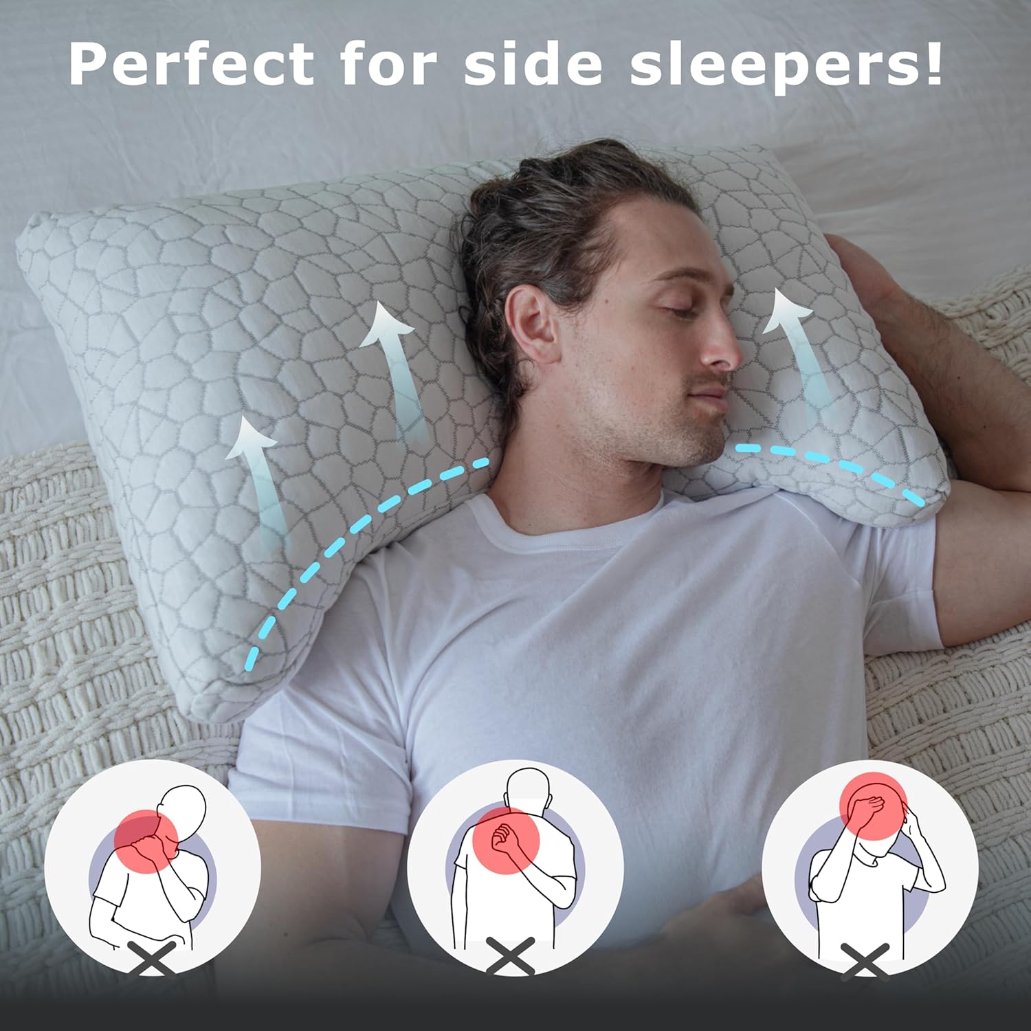 Pharmedoc Cuscino Cervicale Riempibile Memory Foam (Set 2) - immagine 2