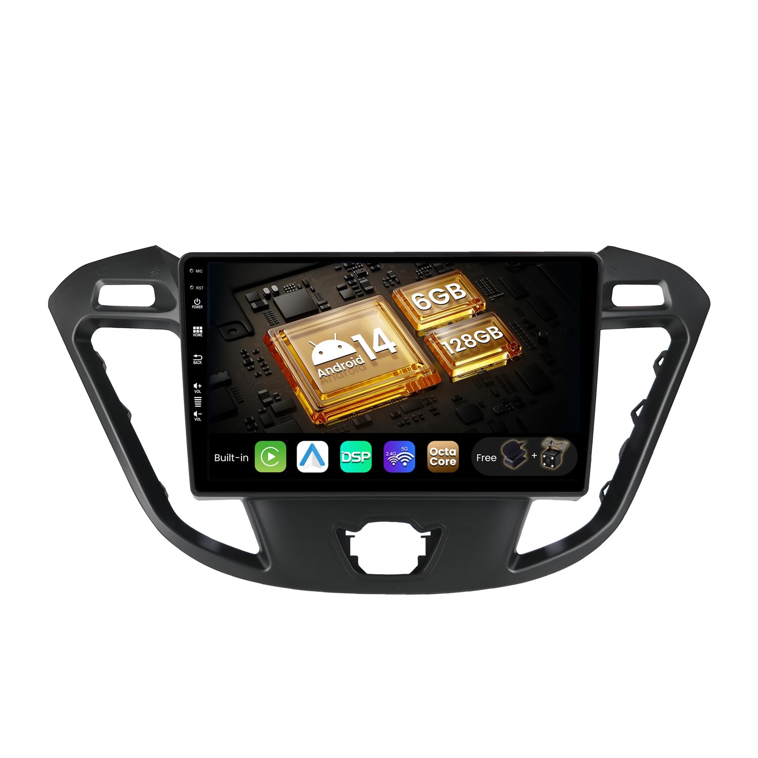 SXAUTO Autoradio Android 14 per Ford Transit Custom 9 Pollici