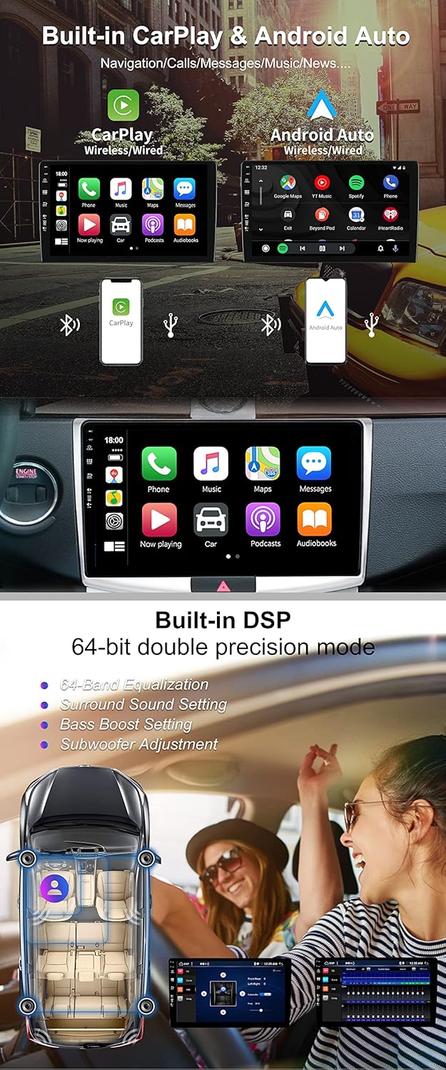 SXAUTO Autoradio Android 14 per Ford Transit Custom 9 Pollici - immagine 4