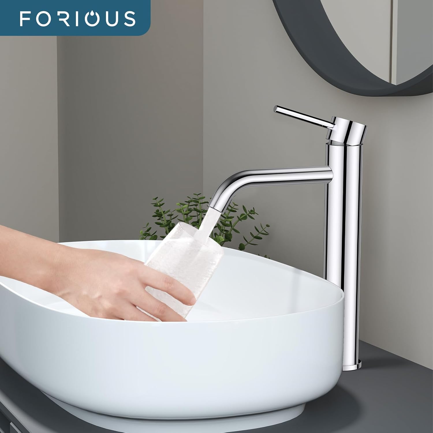 Forious Rubinetto Bagno Miscelatore Alto Cromato - immagine 6