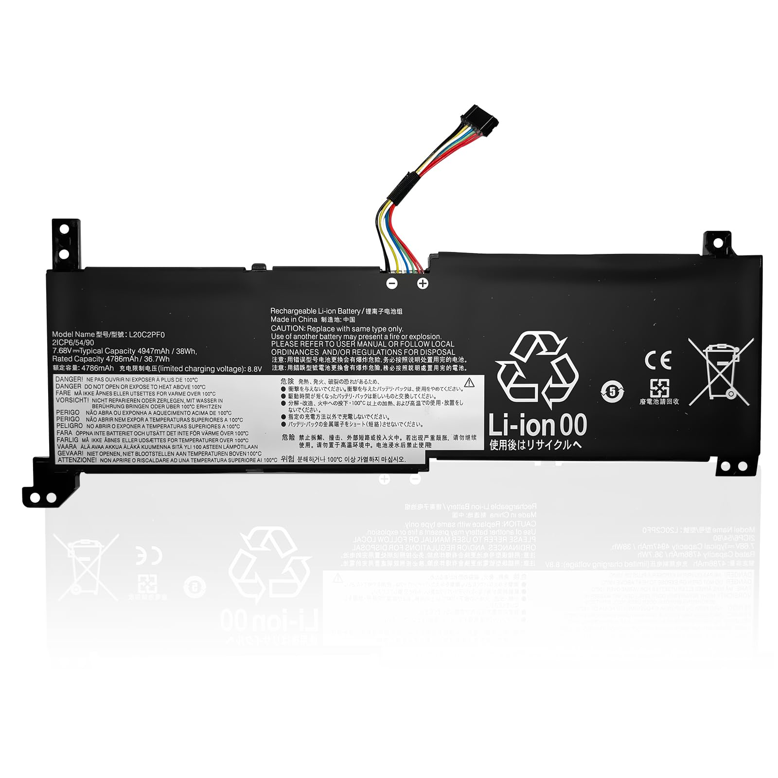 Batteria L20C2PF0 L20L2PF0 L20M2PF0 per Lenovo 38Wh