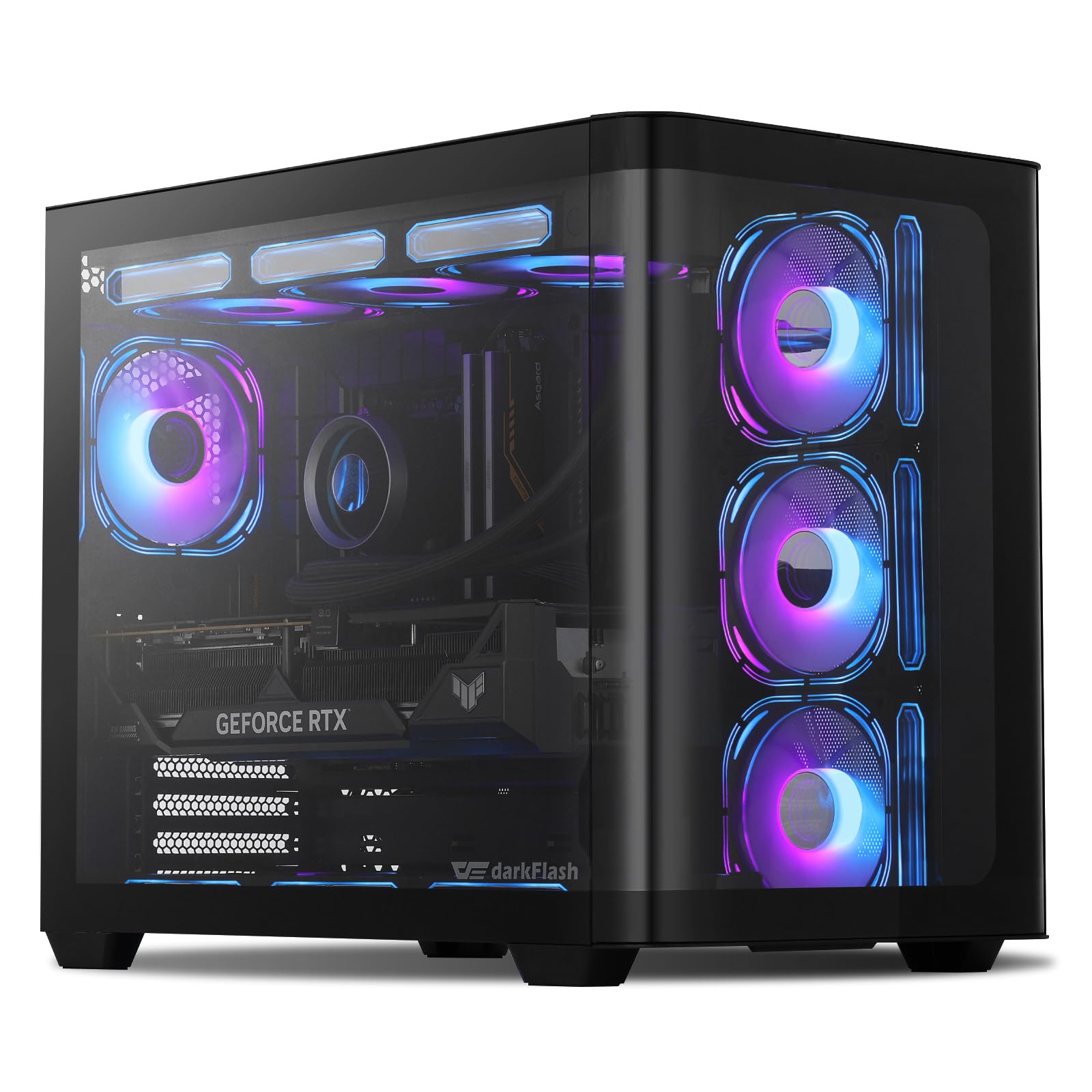 Darkflash Case PC Mid-tower ATX Gaming DPW90, Nero