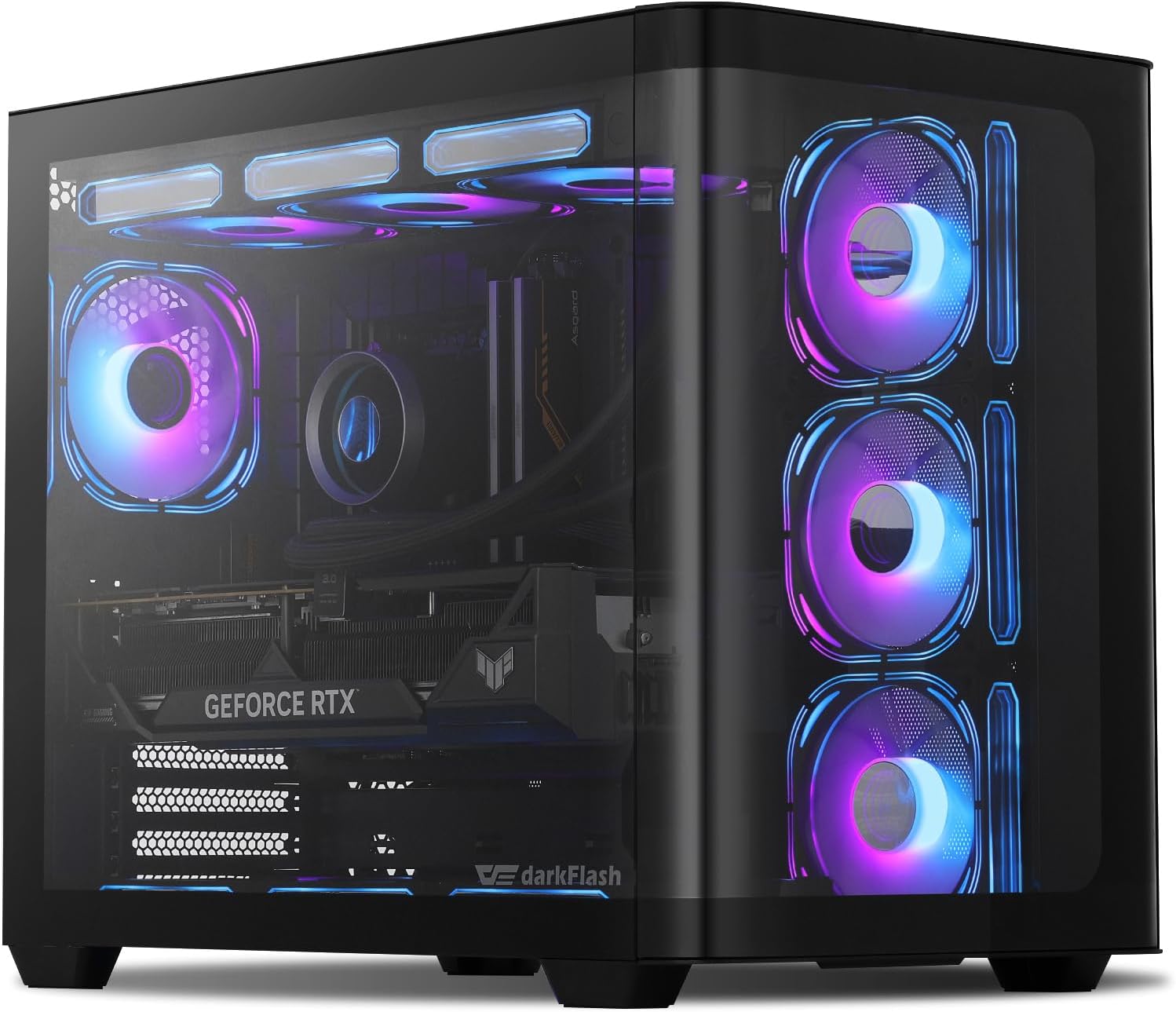 Darkflash Case PC Mid-tower ATX Gaming DPW90, Nero - immagine 1
