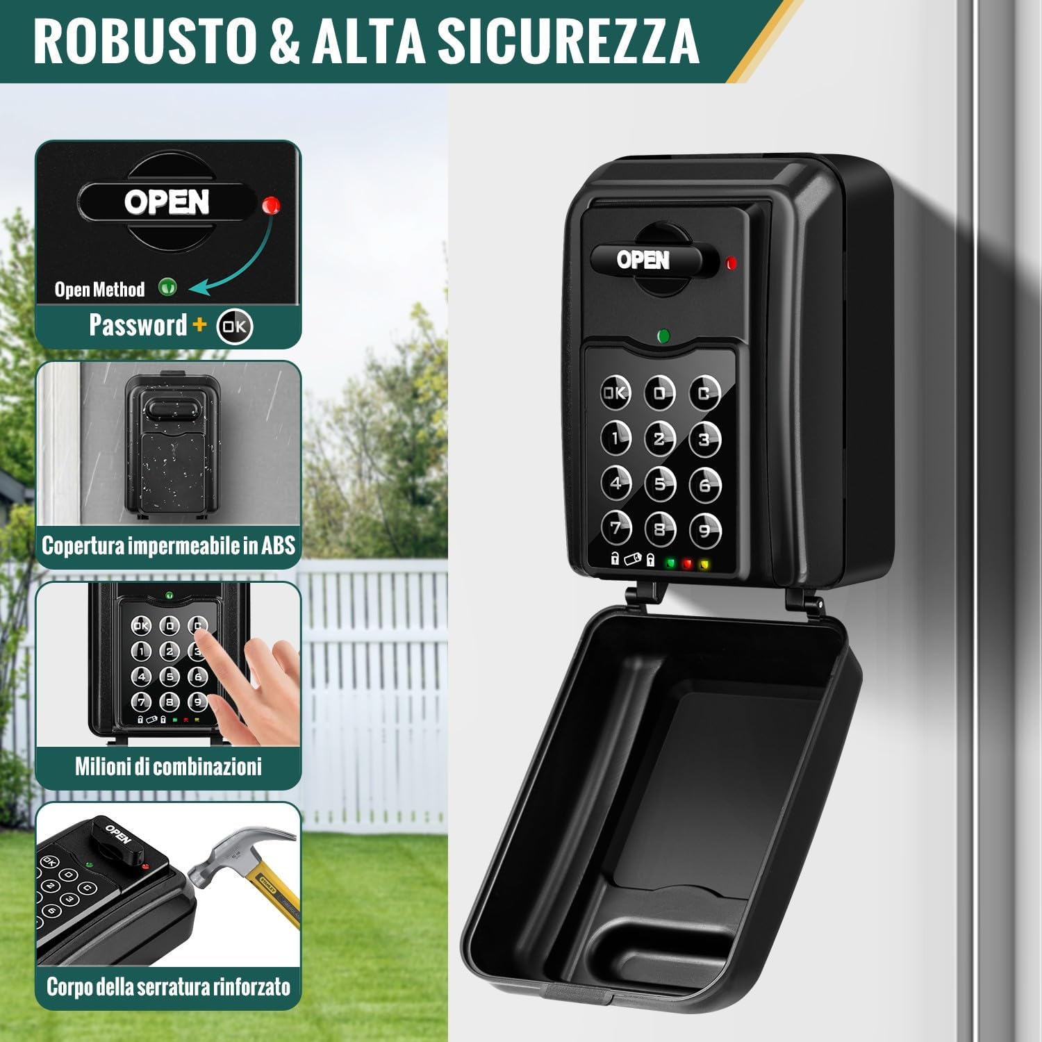 Enoneo Cassetta di Sicurezza per Chiavi Esterno - immagine 2