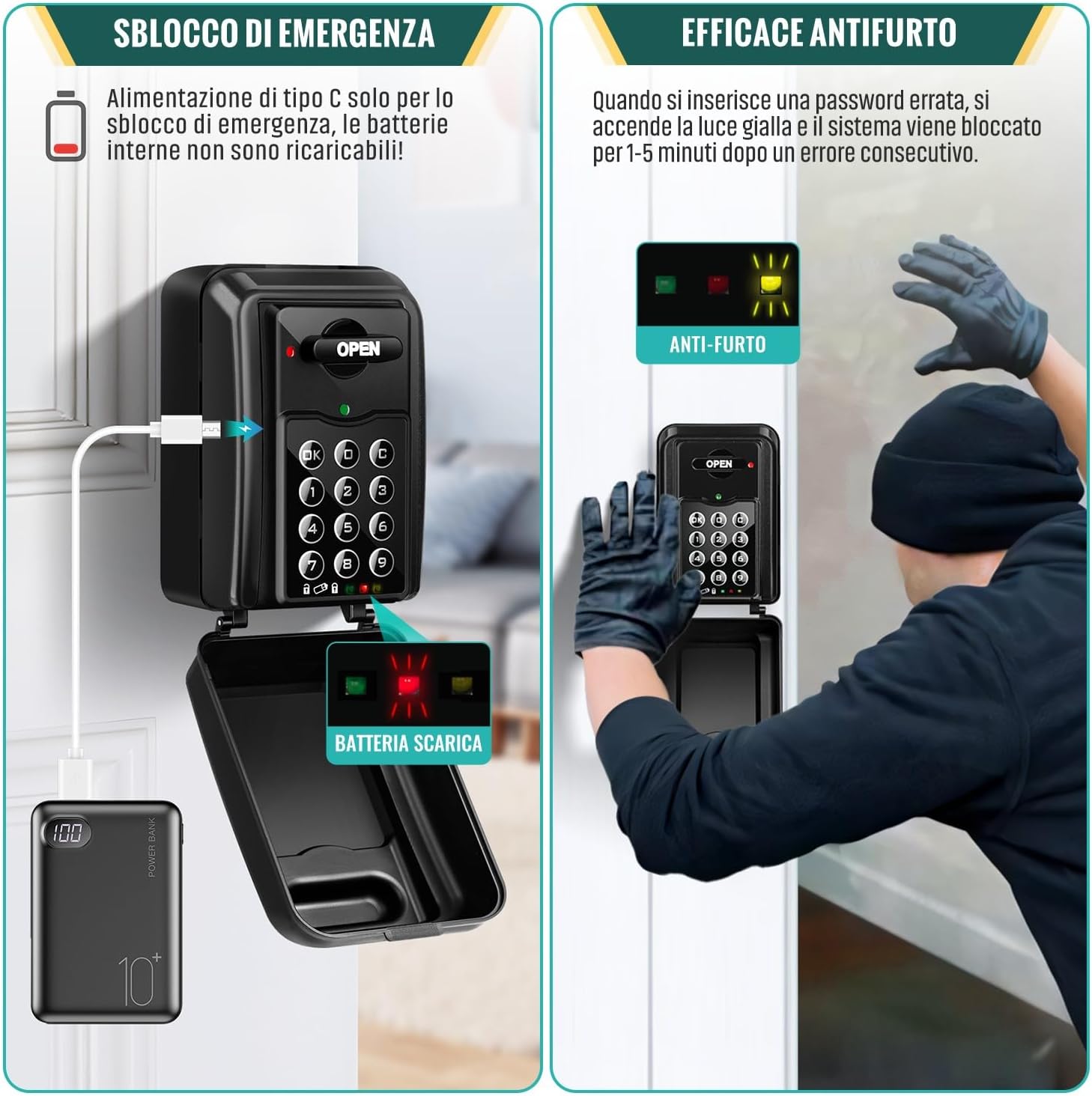 Enoneo Cassetta di Sicurezza per Chiavi Esterno - immagine 3