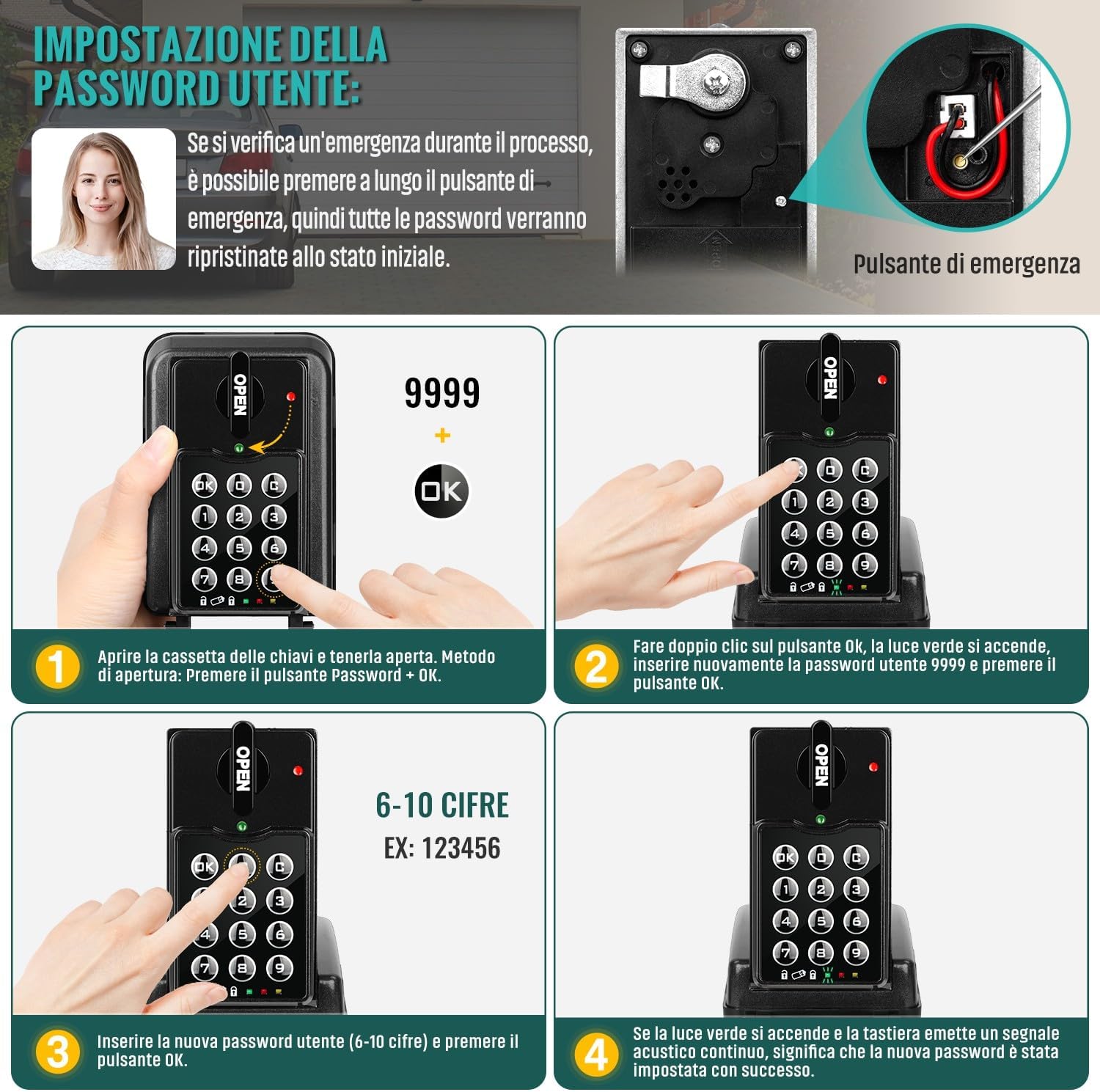 Enoneo Cassetta di Sicurezza per Chiavi Esterno - immagine 7