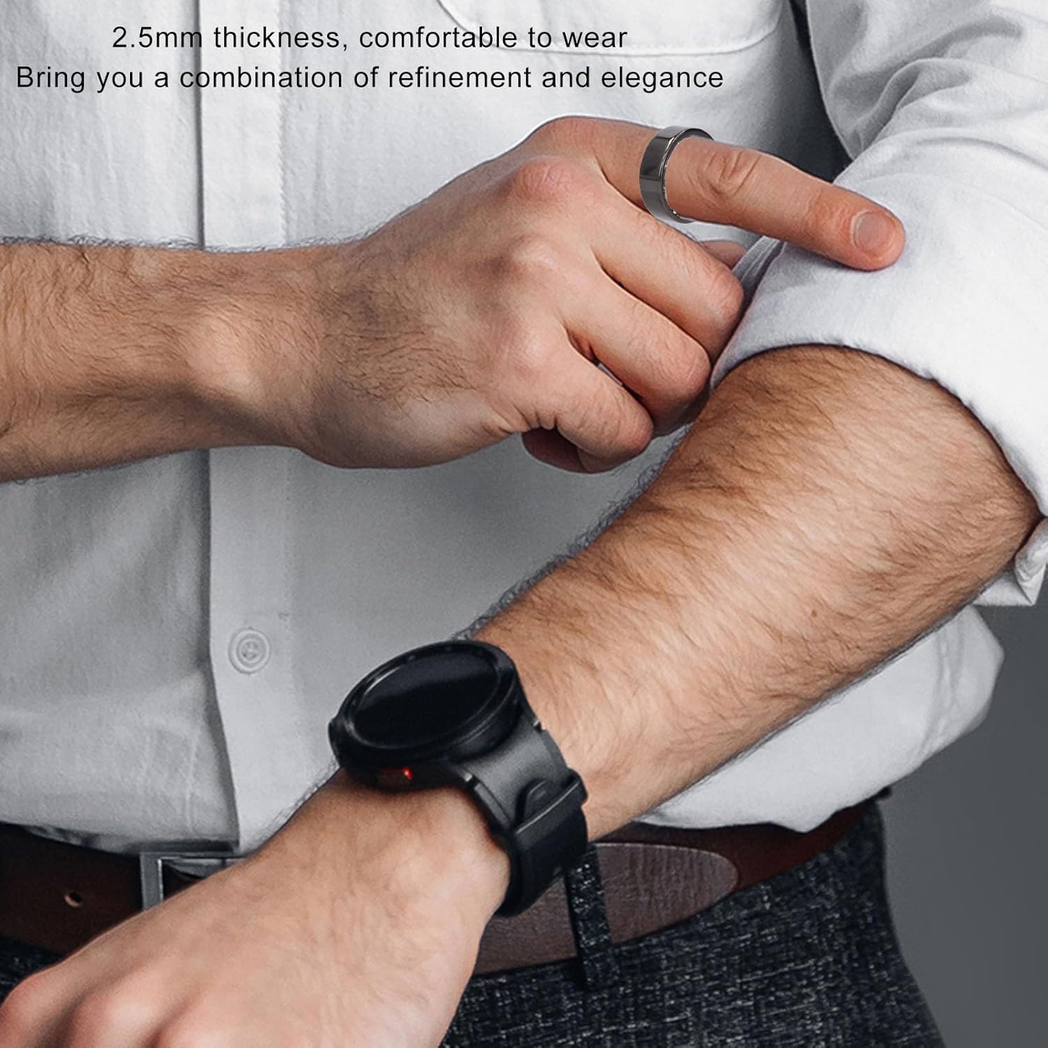 Vikye Smart Ring Health Tracker, Nero - immagine 3